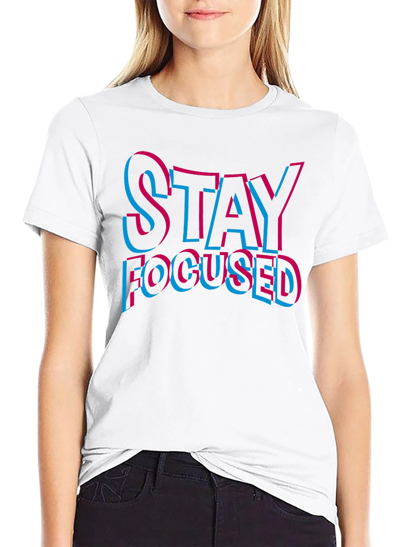 Stay Focused Graphic T-Shirt - Mens Black Tee