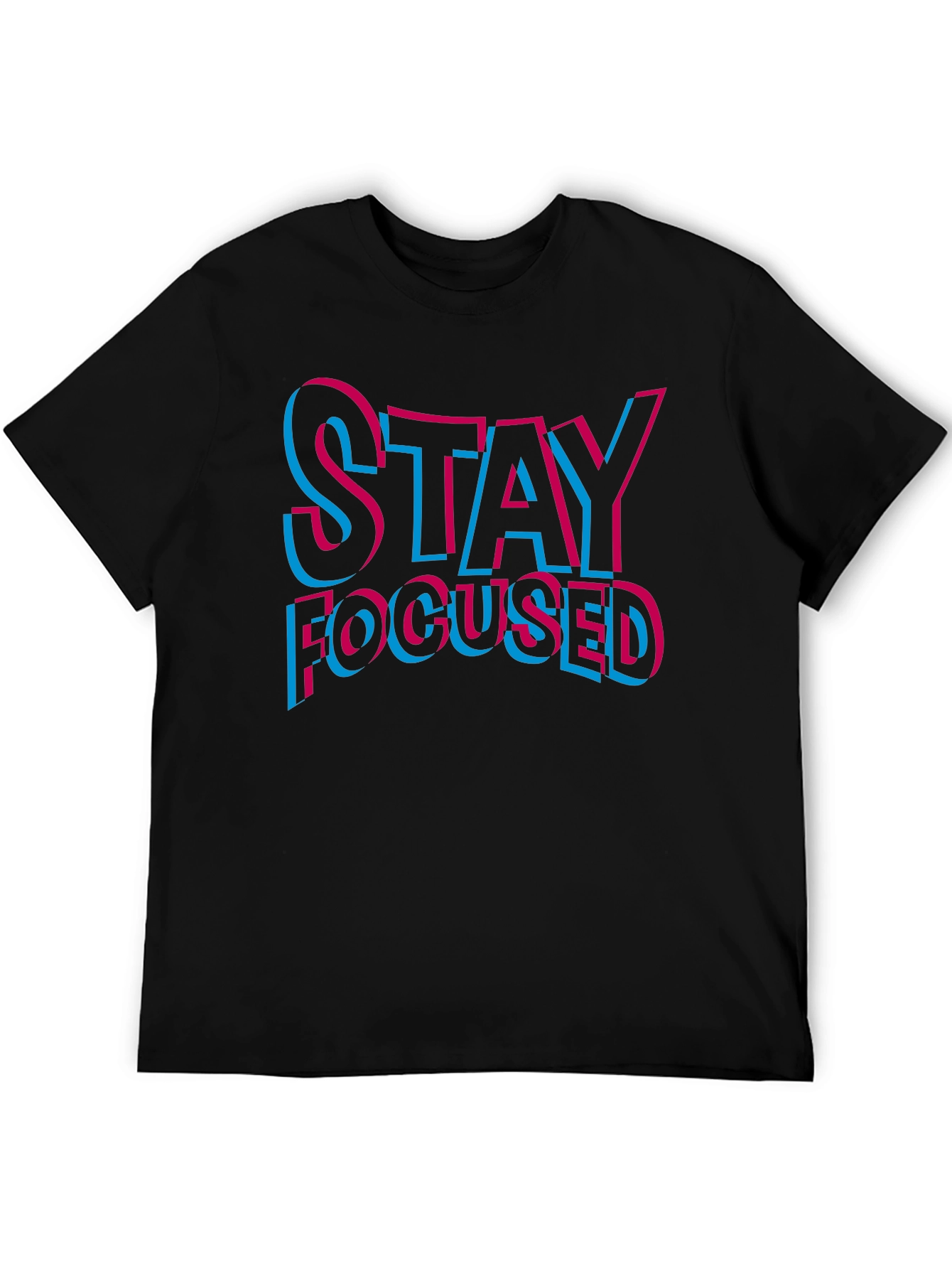 Stay Focused Graphic T-Shirt - Mens Black Tee