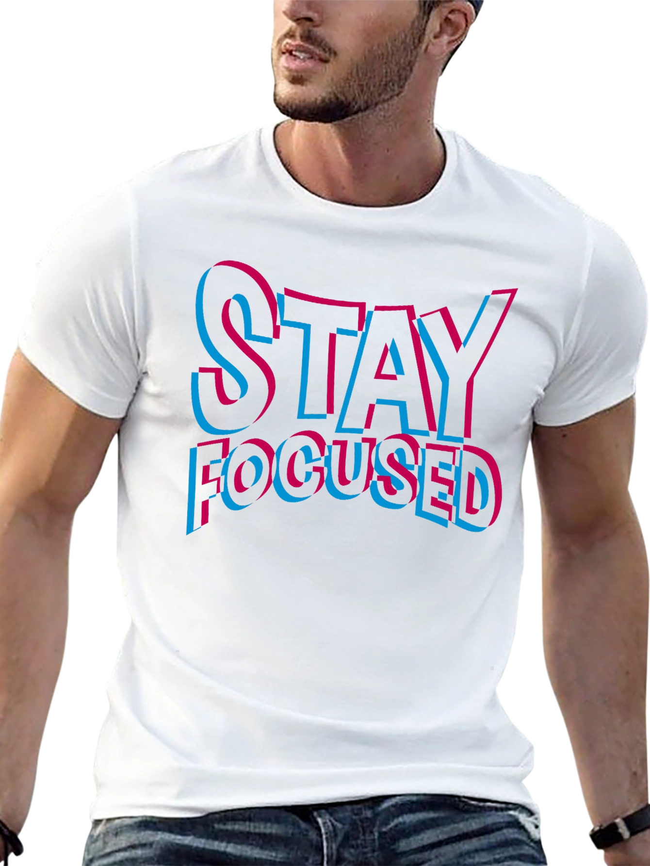 Stay Focused Graphic T-Shirt - Mens Black Tee