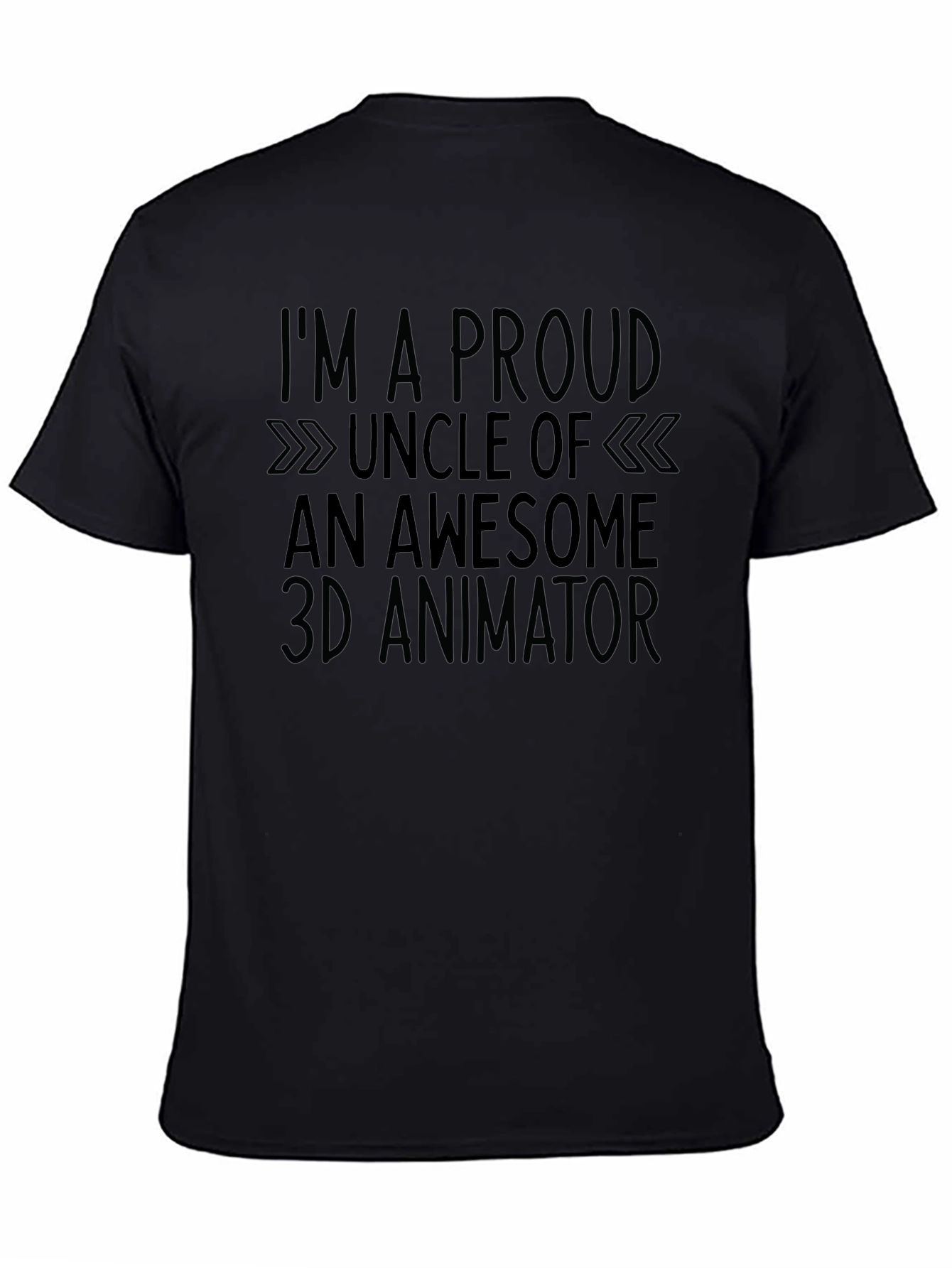 Proud Uncle 3D Animator Black Tee