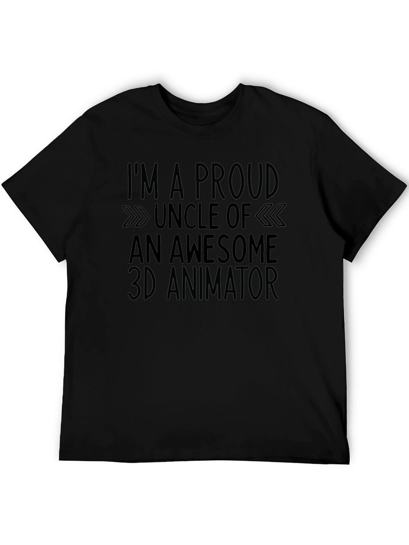 Proud Uncle 3D Animator Black Tee
