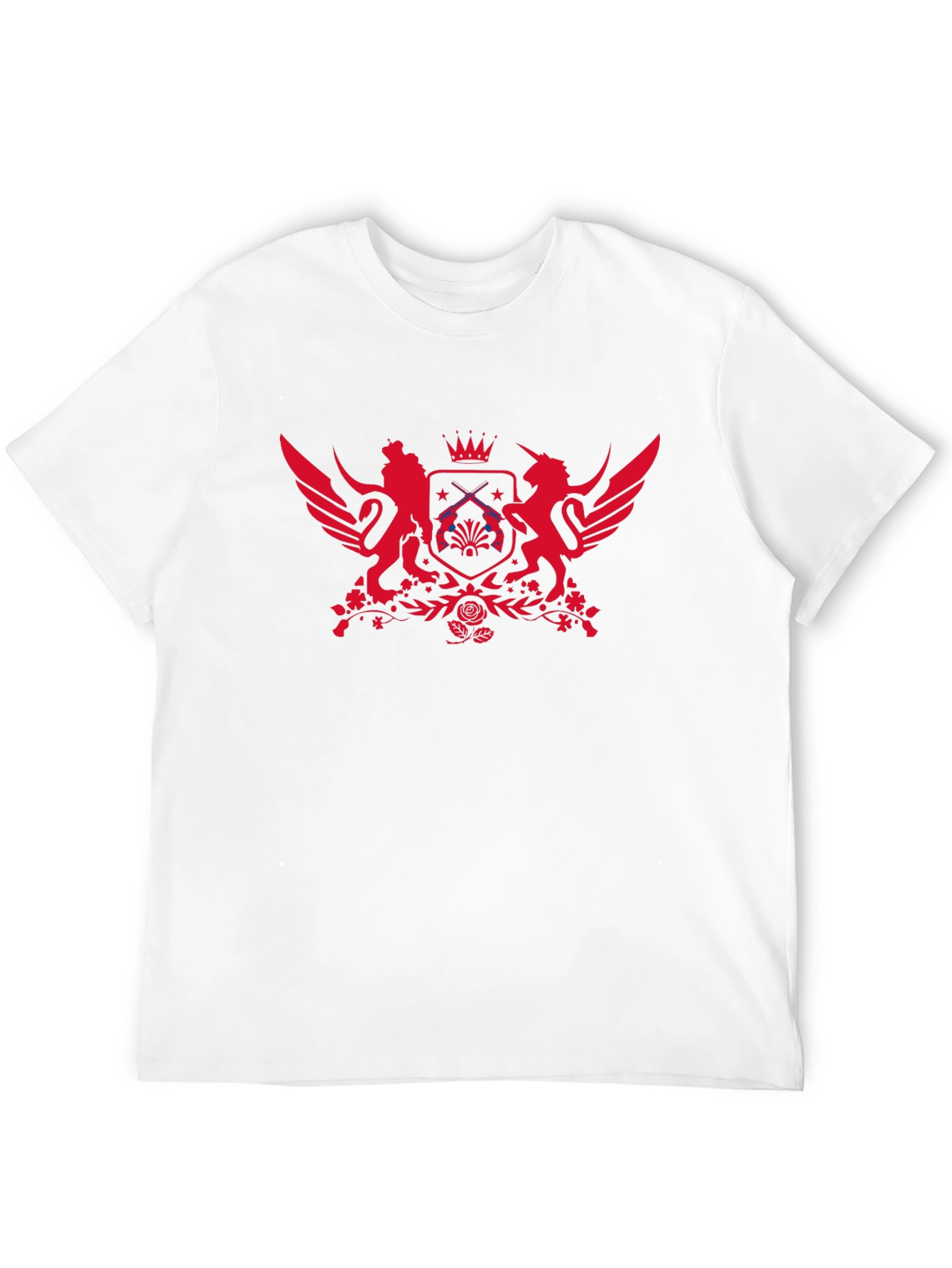 Red Crest Graphic Black Tee