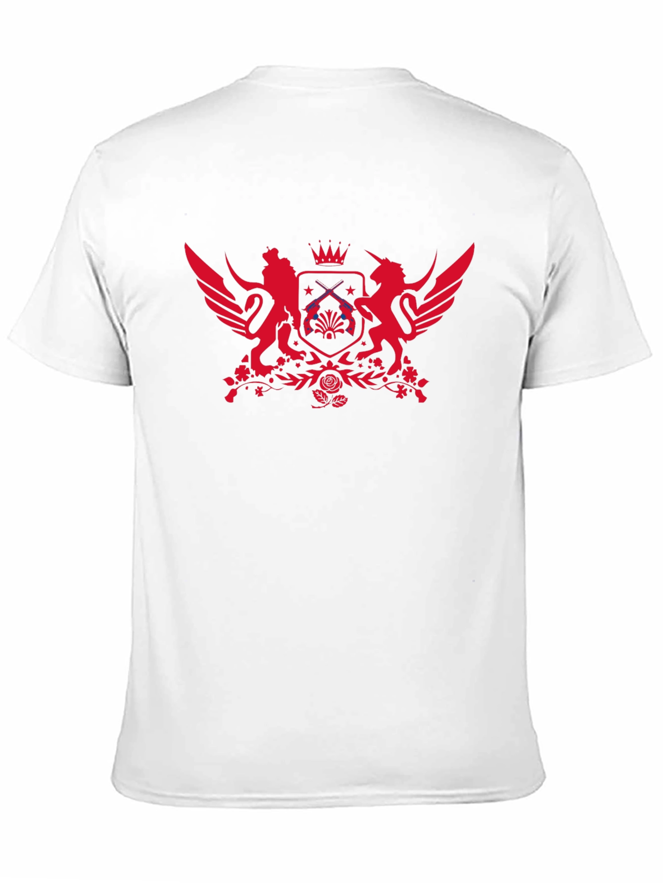 Red Crest Graphic Black Tee