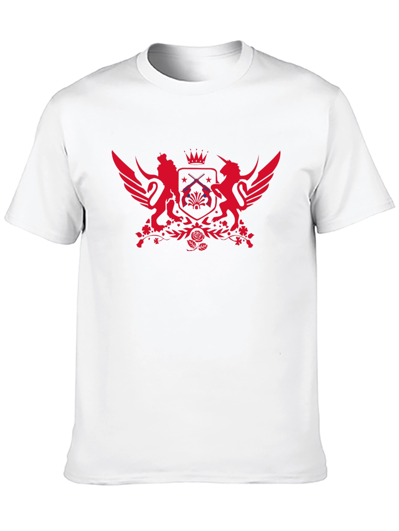 Red Crest Graphic Black Tee