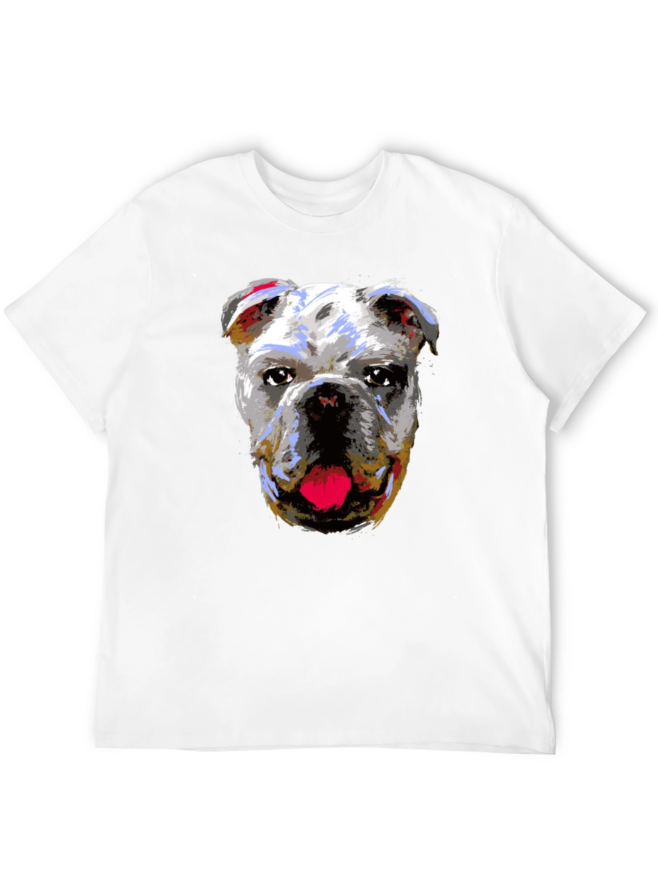 Bulldog Graphic Print Black T-Shirt