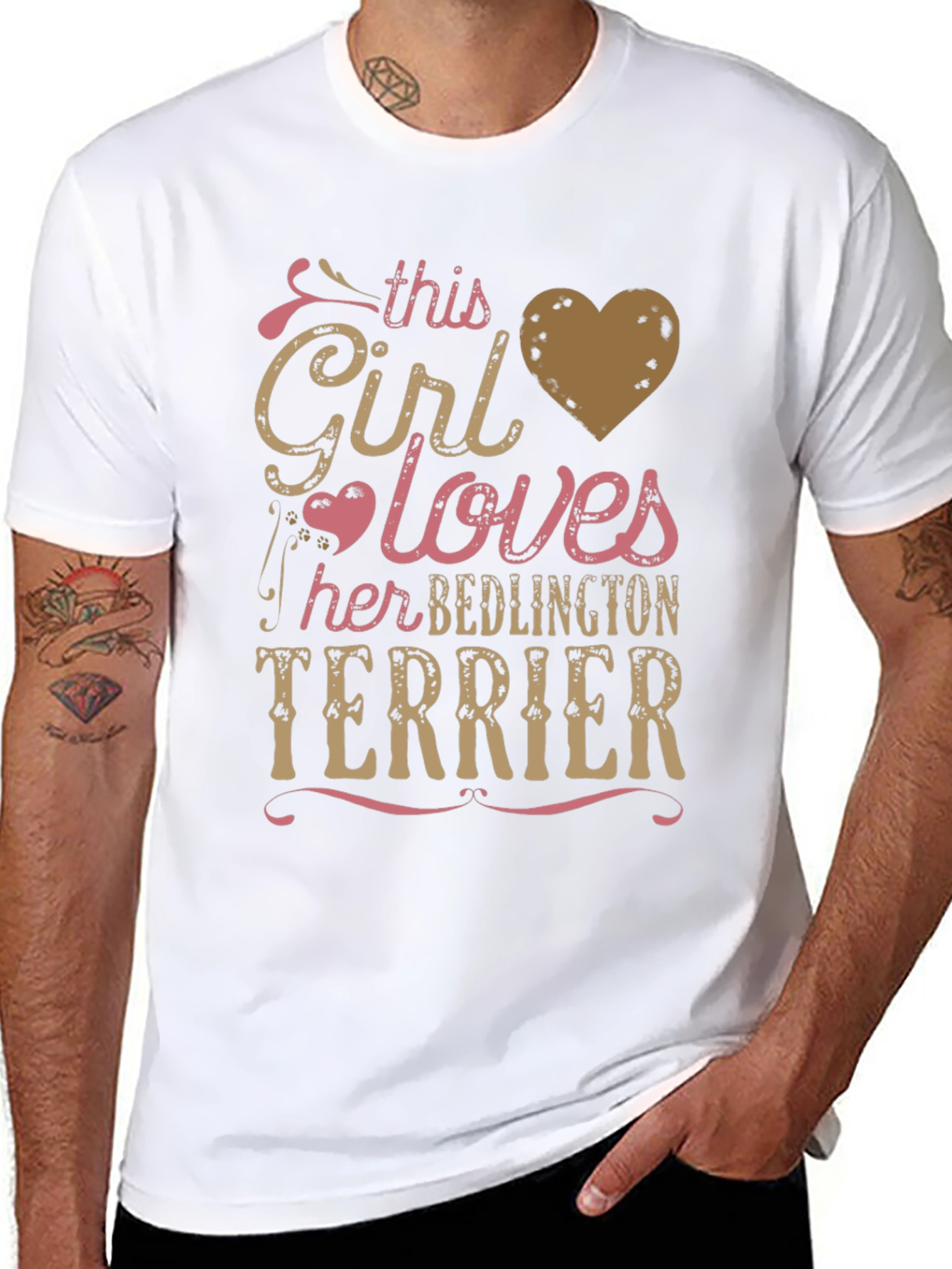 Girl Loves Bedlington Terrier T-Shirt