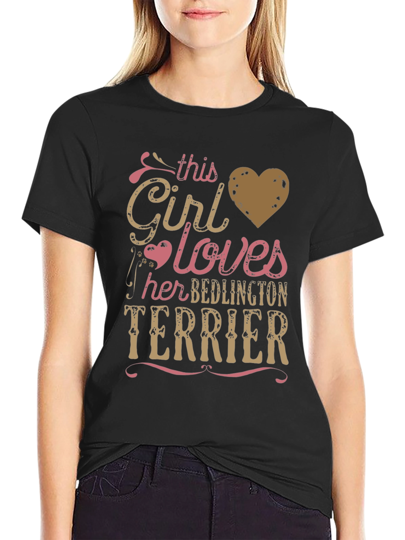 Girl Loves Bedlington Terrier T-Shirt