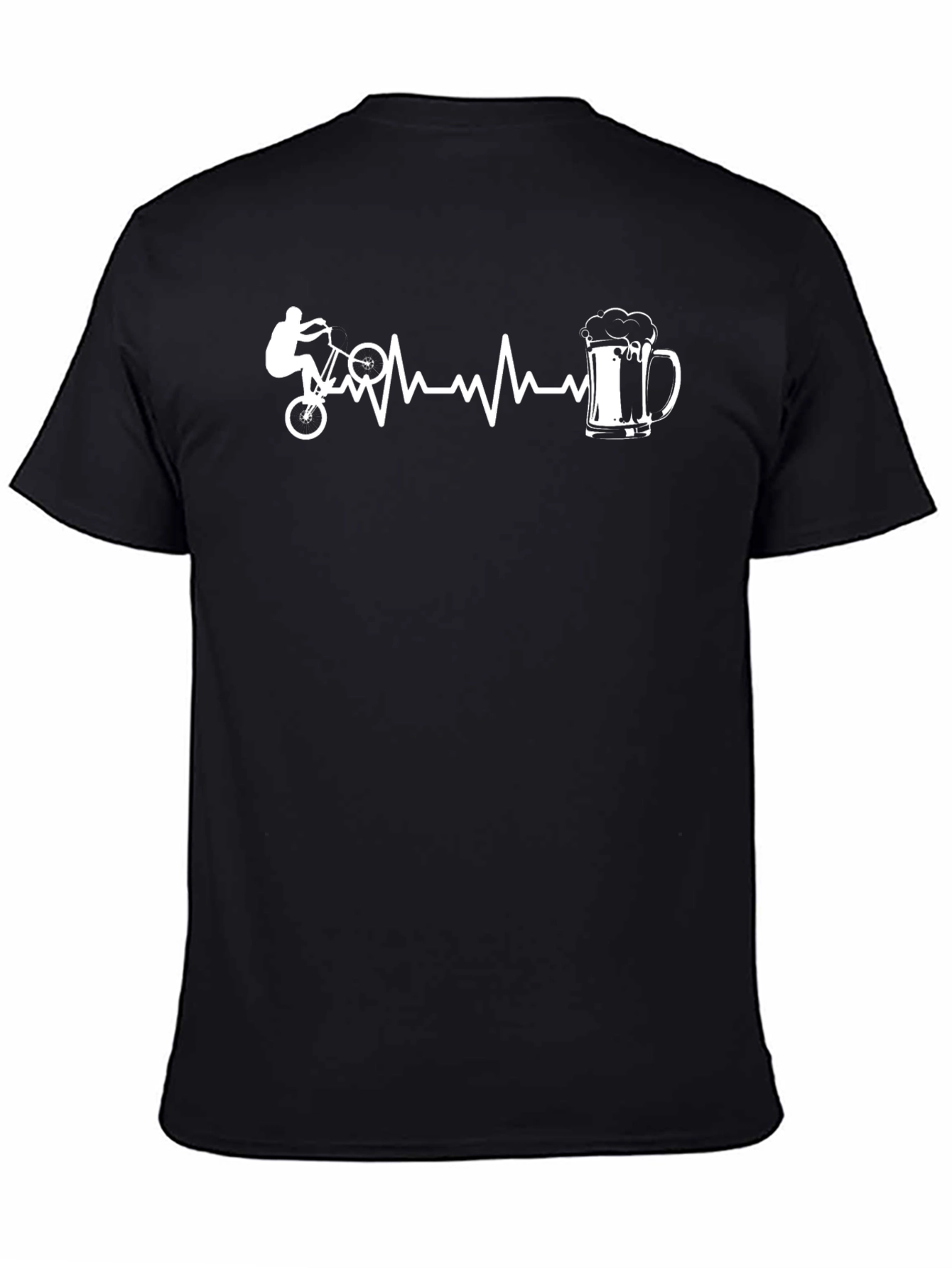 Cycling and Beer Heartbeat T-Shirt