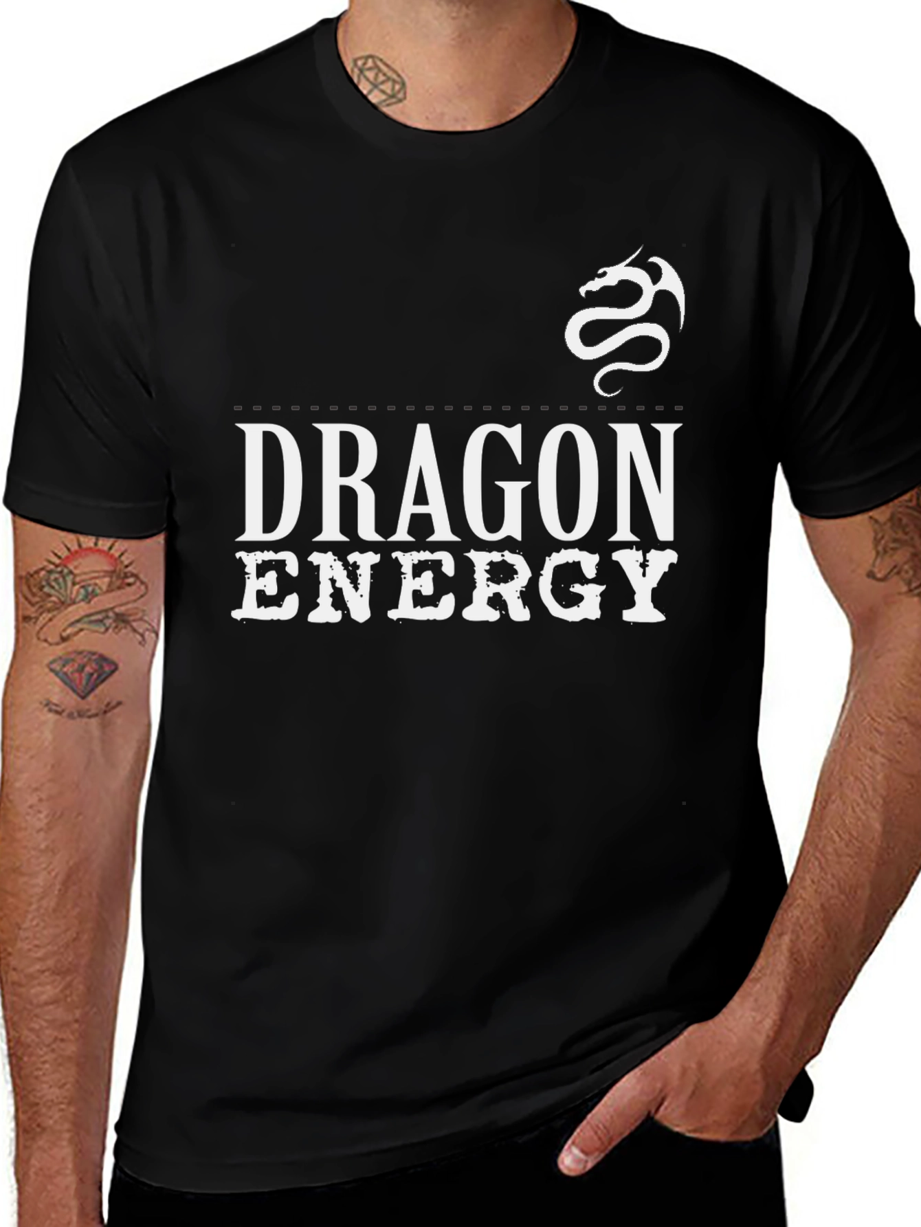 Dragon Energy Graphic T-Shirt - Black