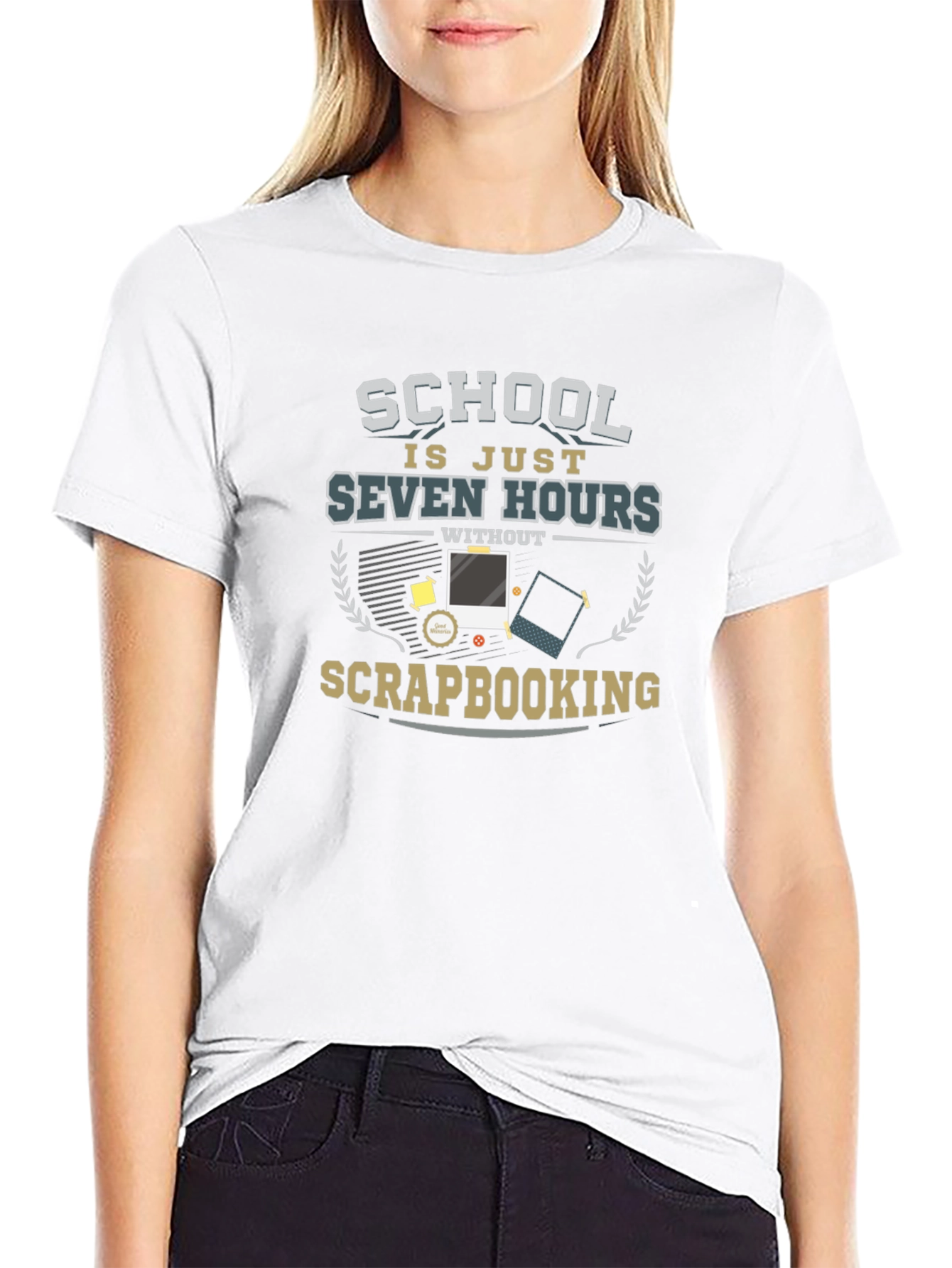 School Scrapbooking Graphic T-Shirt
