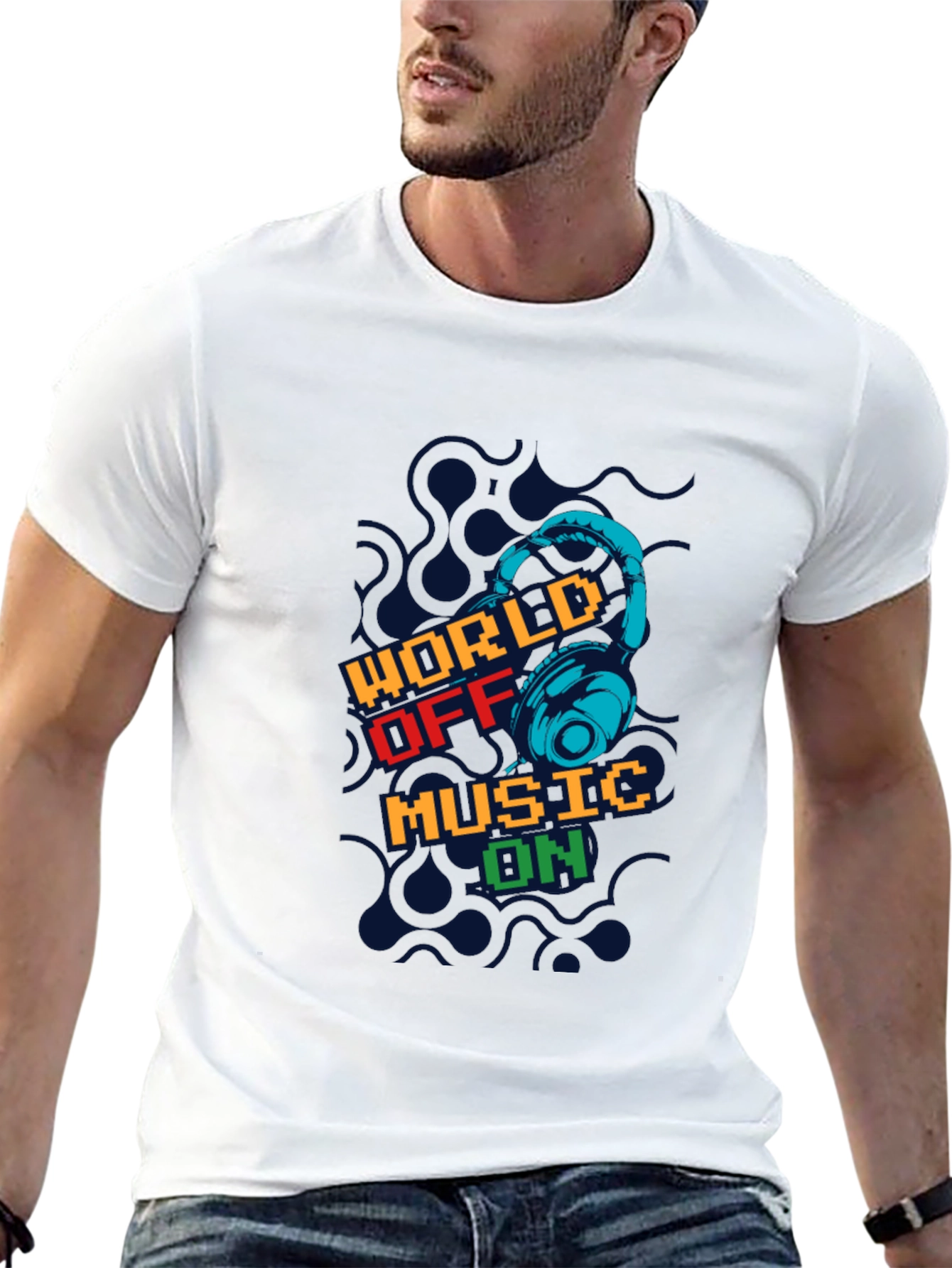 World Off Music On Graphic T-Shirt