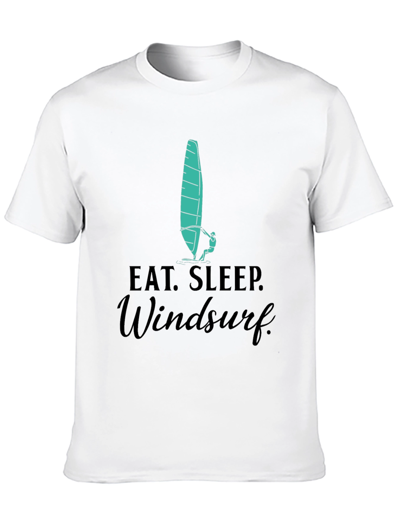 Eat. Sleep. Windsurf. Black Graphic Tee