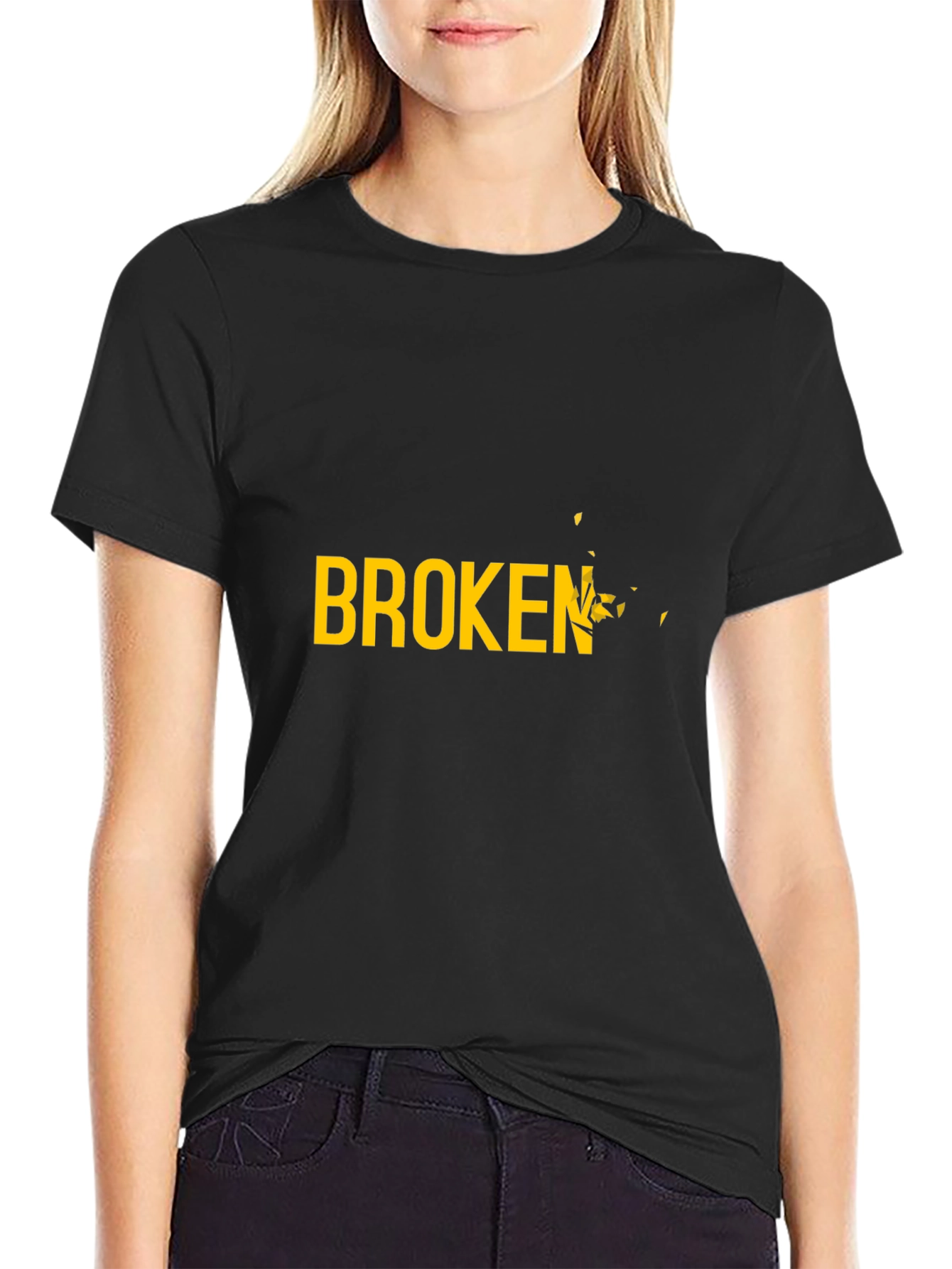 Broken Graphic Black T-Shirt