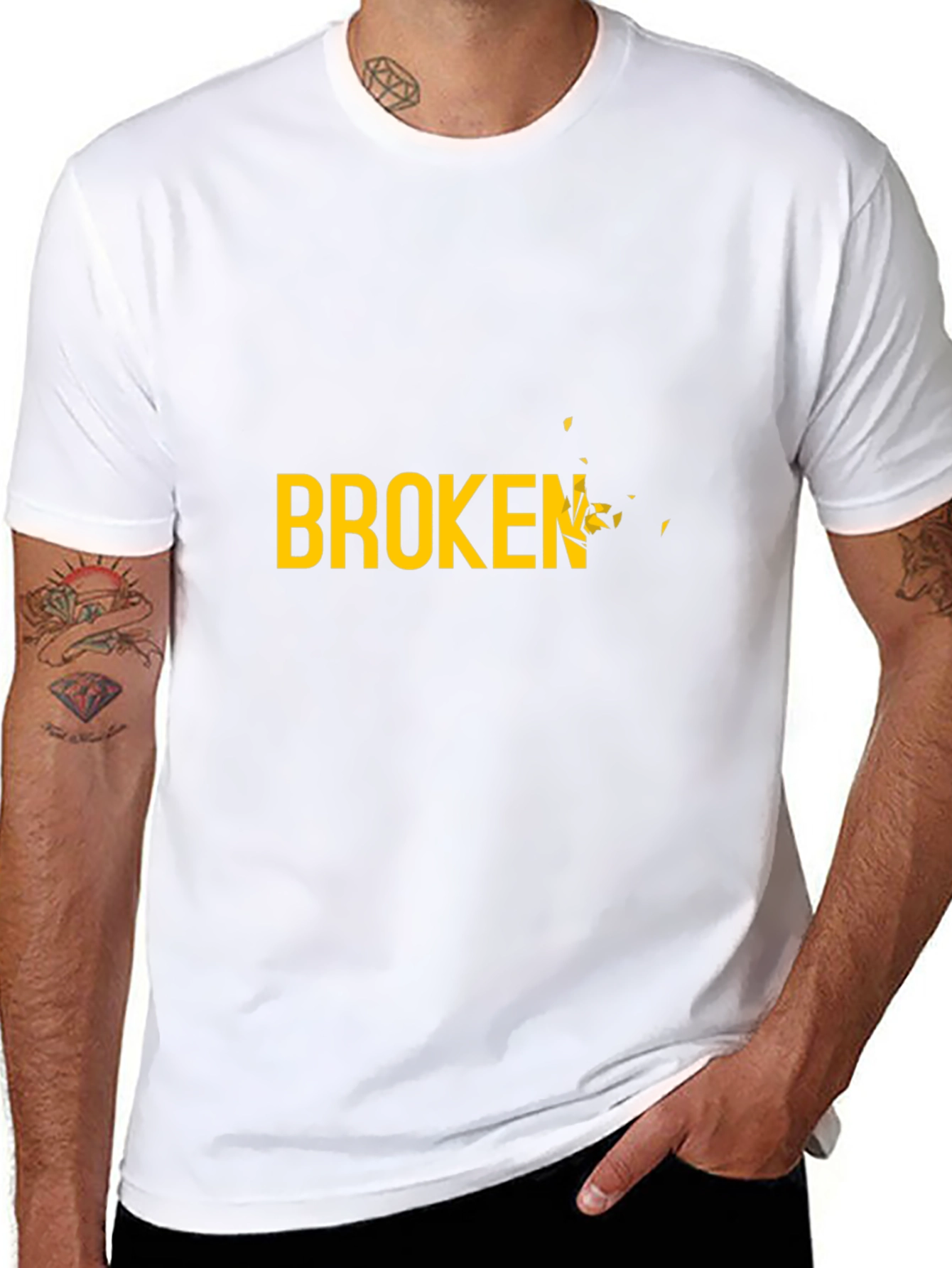 Broken Graphic Black T-Shirt