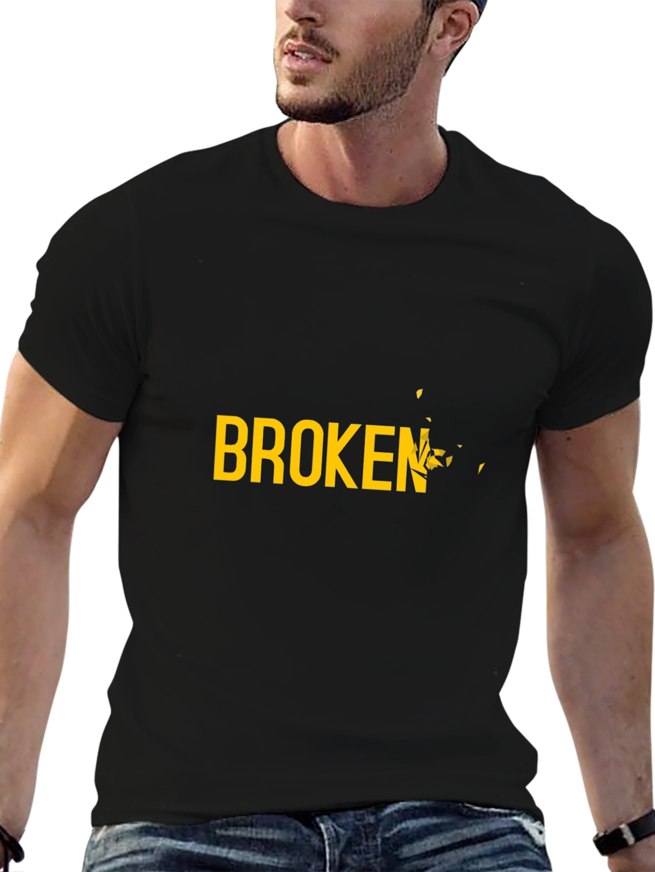 Broken Graphic Black T-Shirt