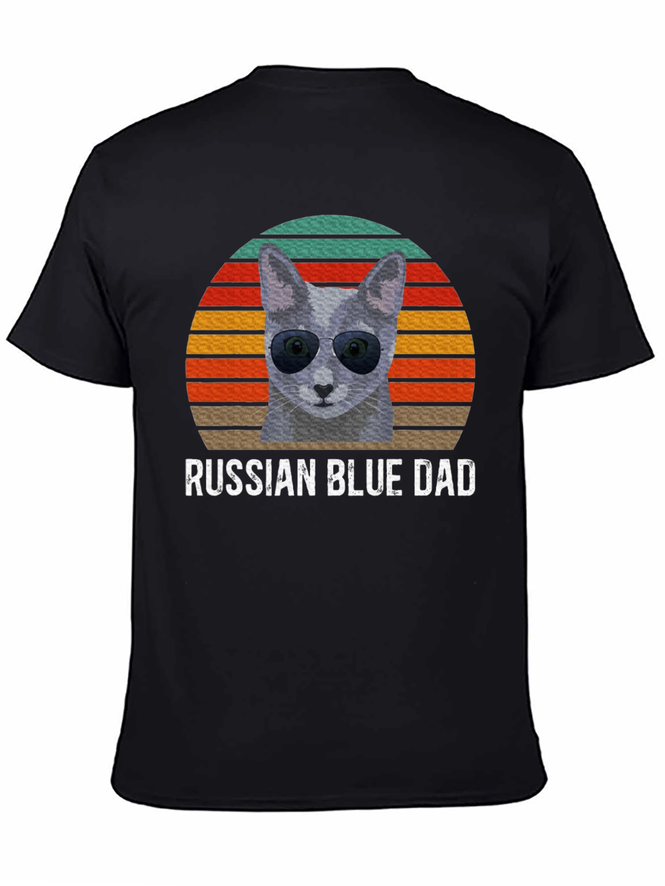 Russian Blue Dad T-Shirt - Cool Cat Lover Tee