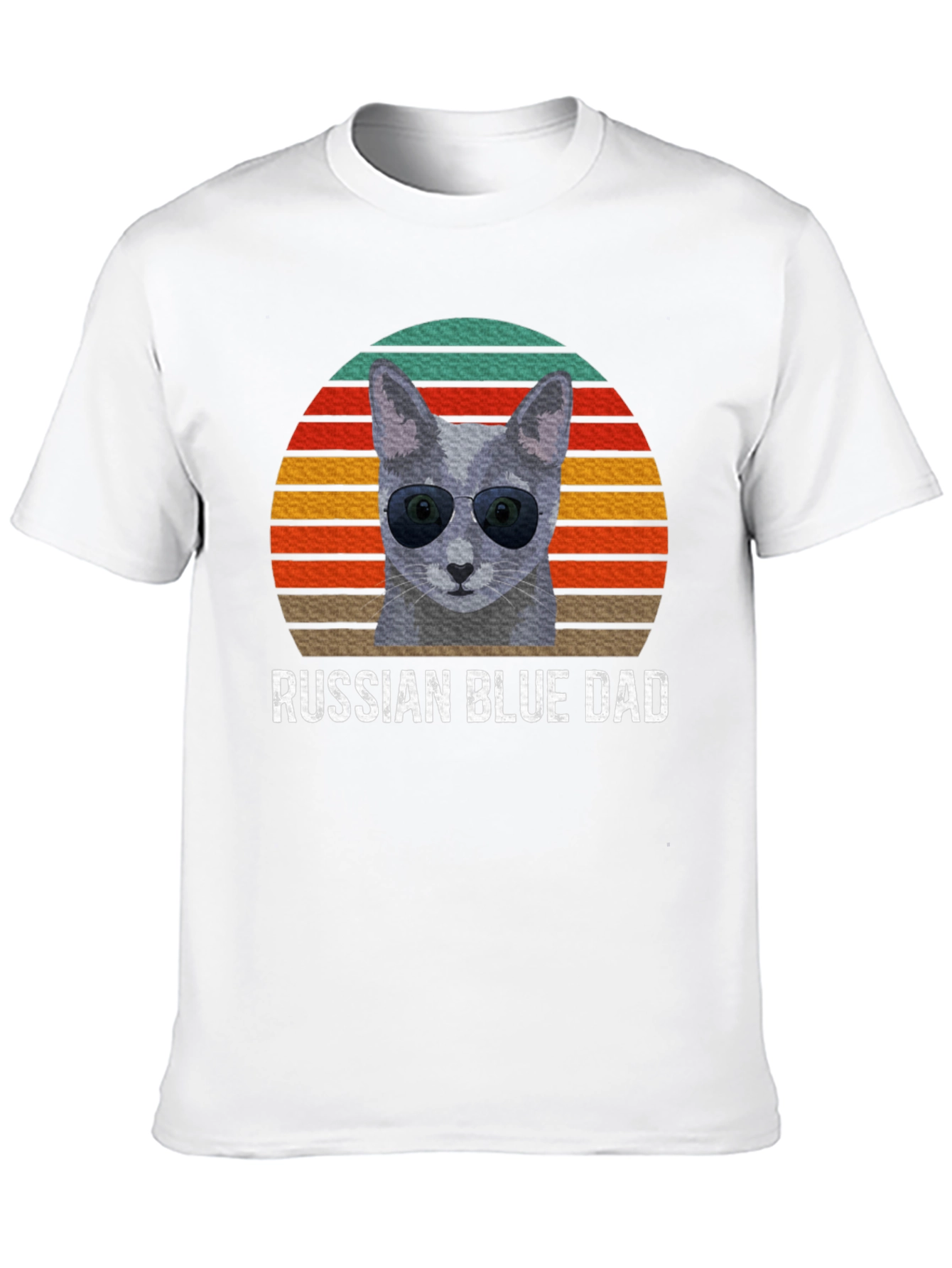 Russian Blue Dad T-Shirt - Cool Cat Lover Tee