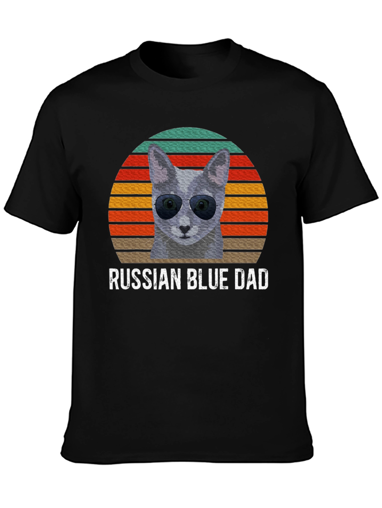 Russian Blue Dad T-Shirt - Cool Cat Lover Tee