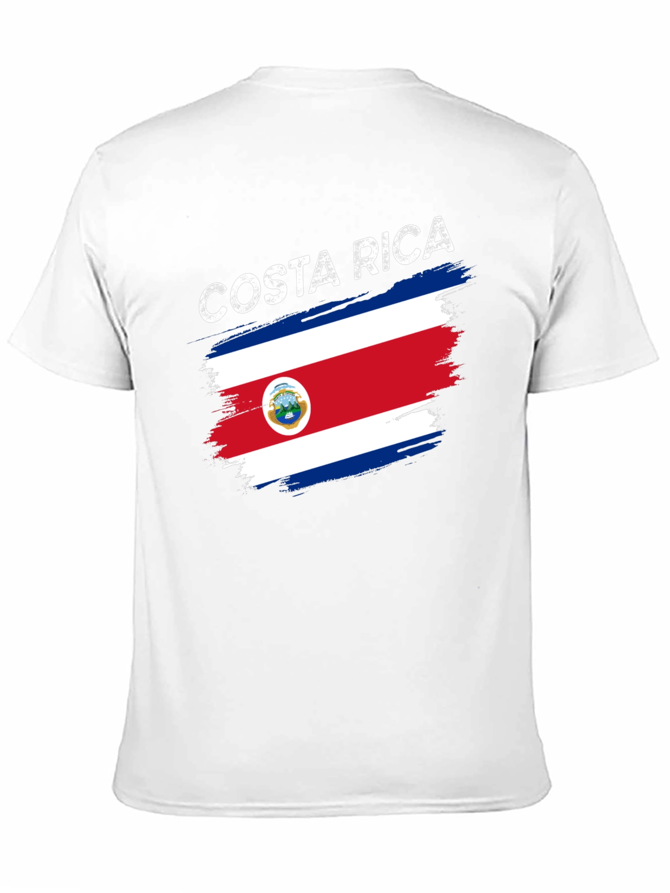 Costa Rica Flag Graphic Tee - Black T-Shirt