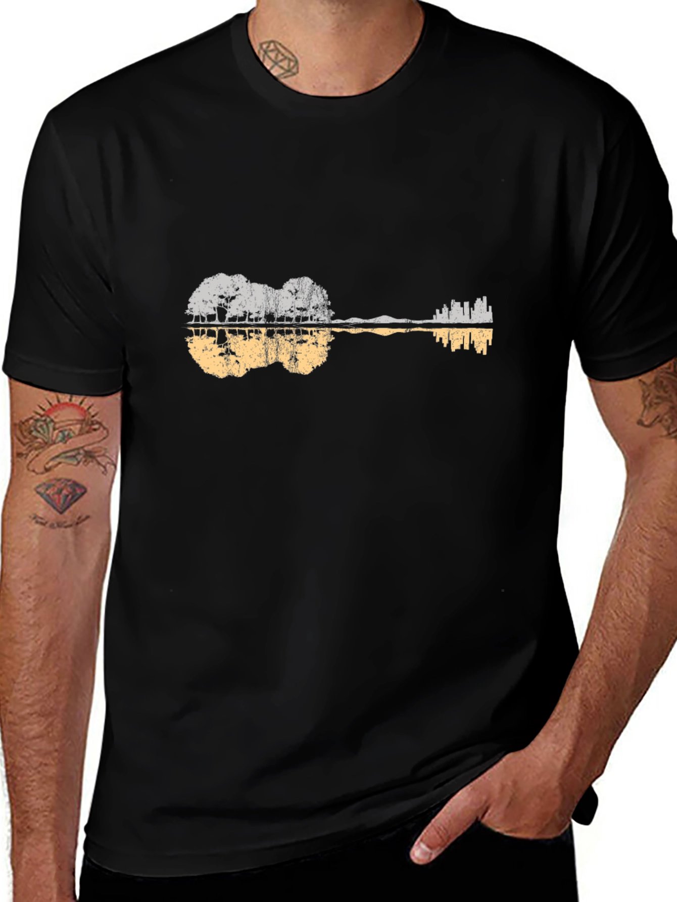 Guitar Landscape Graphic Tee