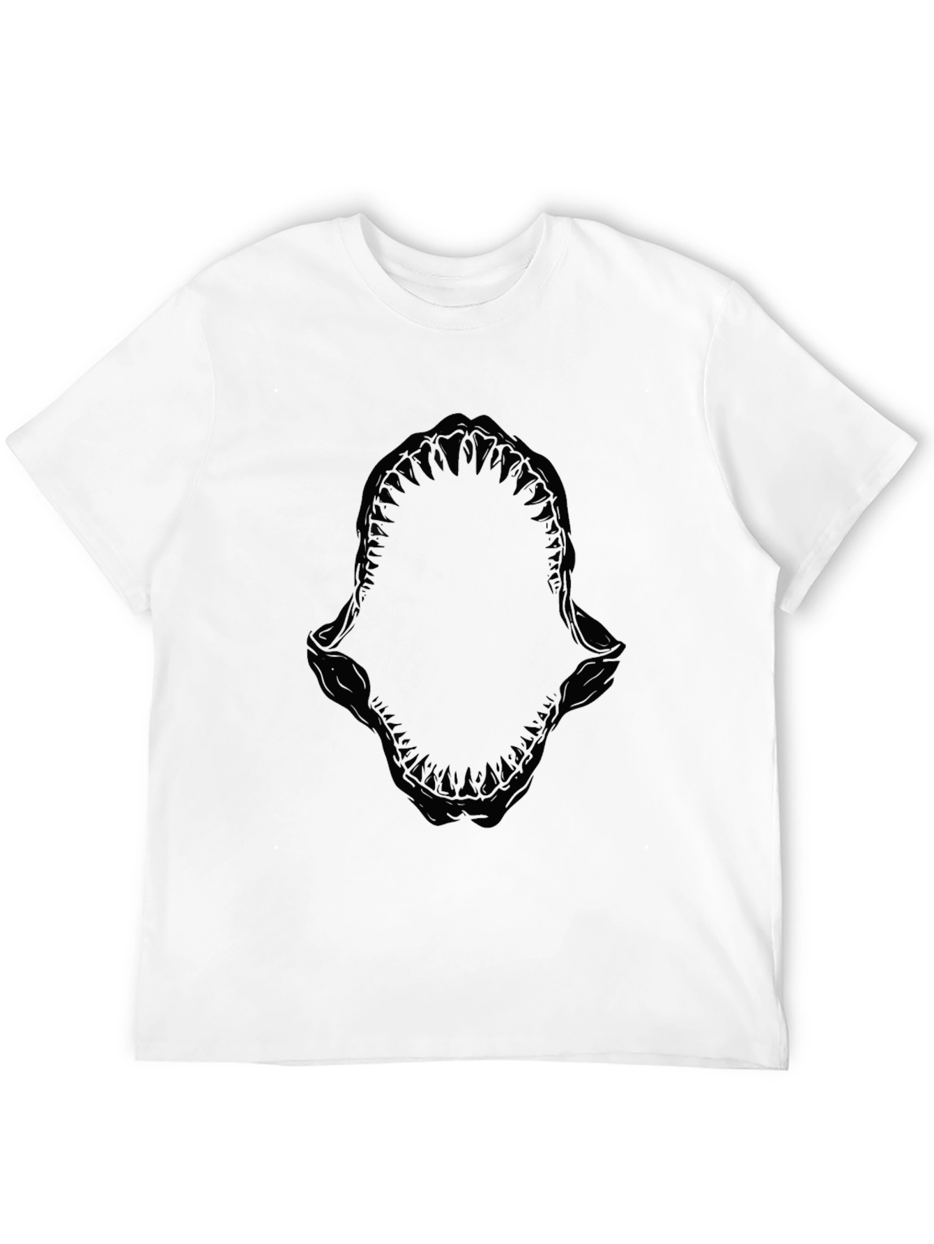 Shark Mouth Graphic Black T-Shirt