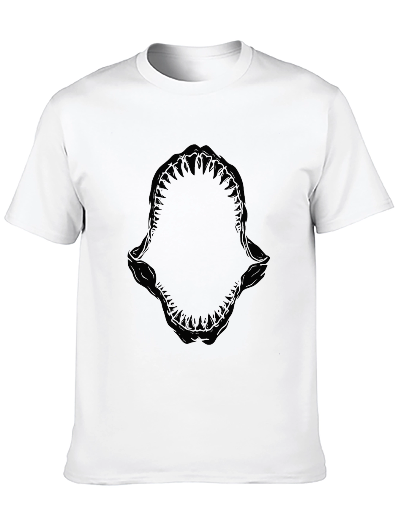 Shark Mouth Graphic Black T-Shirt