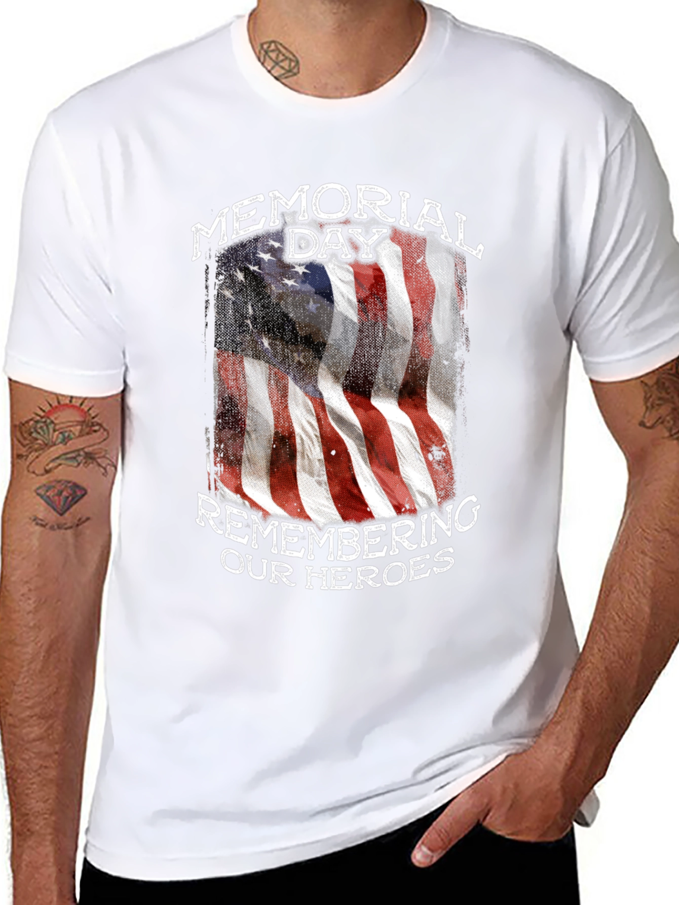 Memorial Day American Flag Graphic Tee