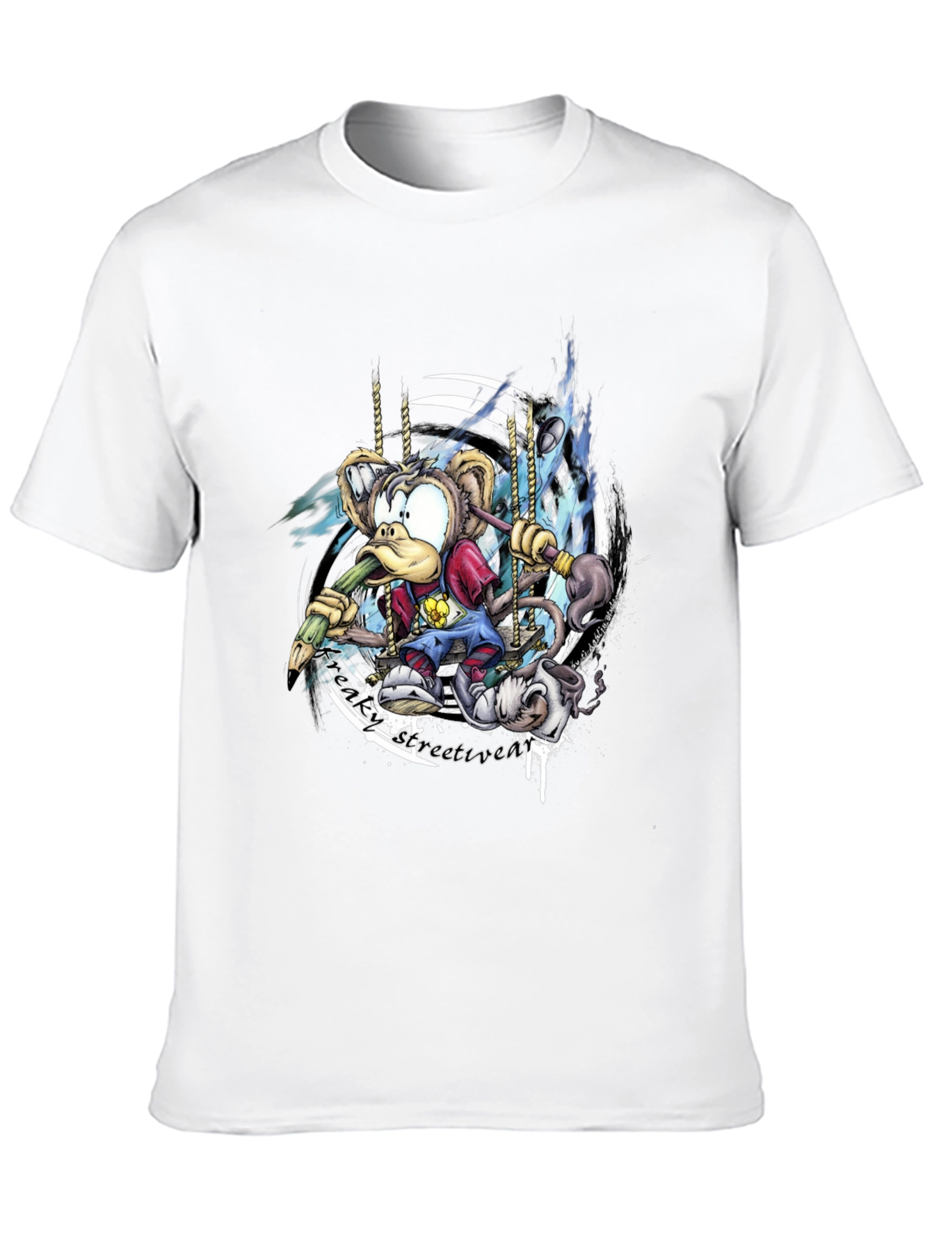Cartoon Monkey Graphic T-Shirt