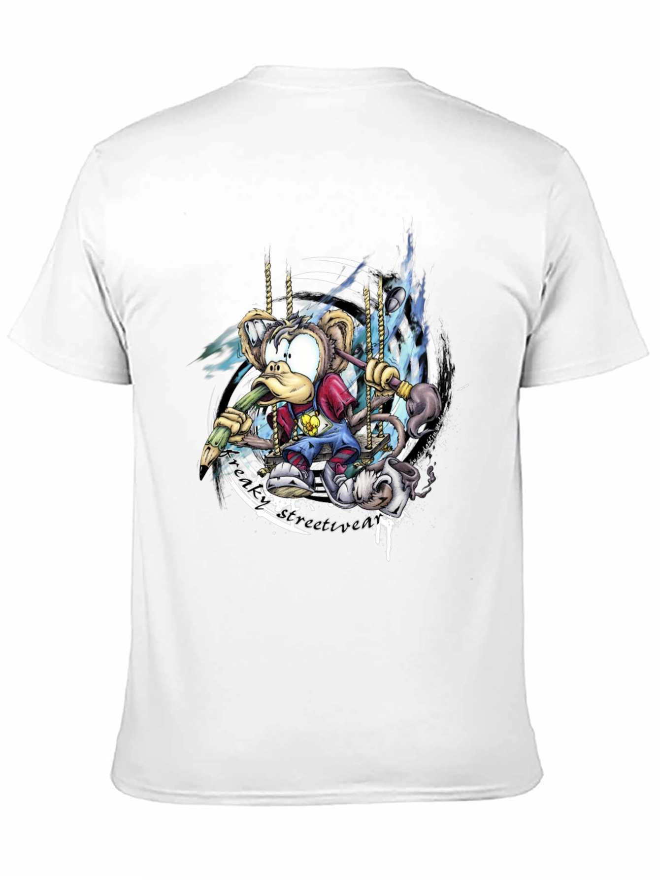 Cartoon Monkey Graphic T-Shirt