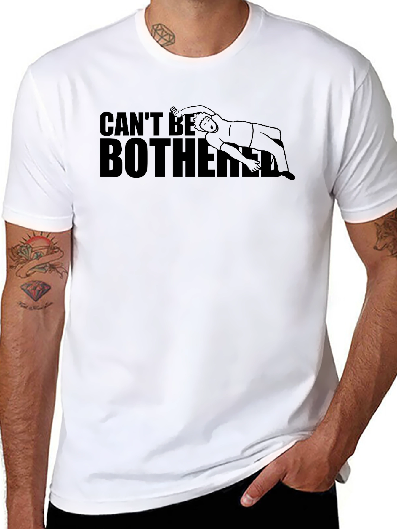 Cant Be Bothered T-Shirt - Funny Graphic Tee