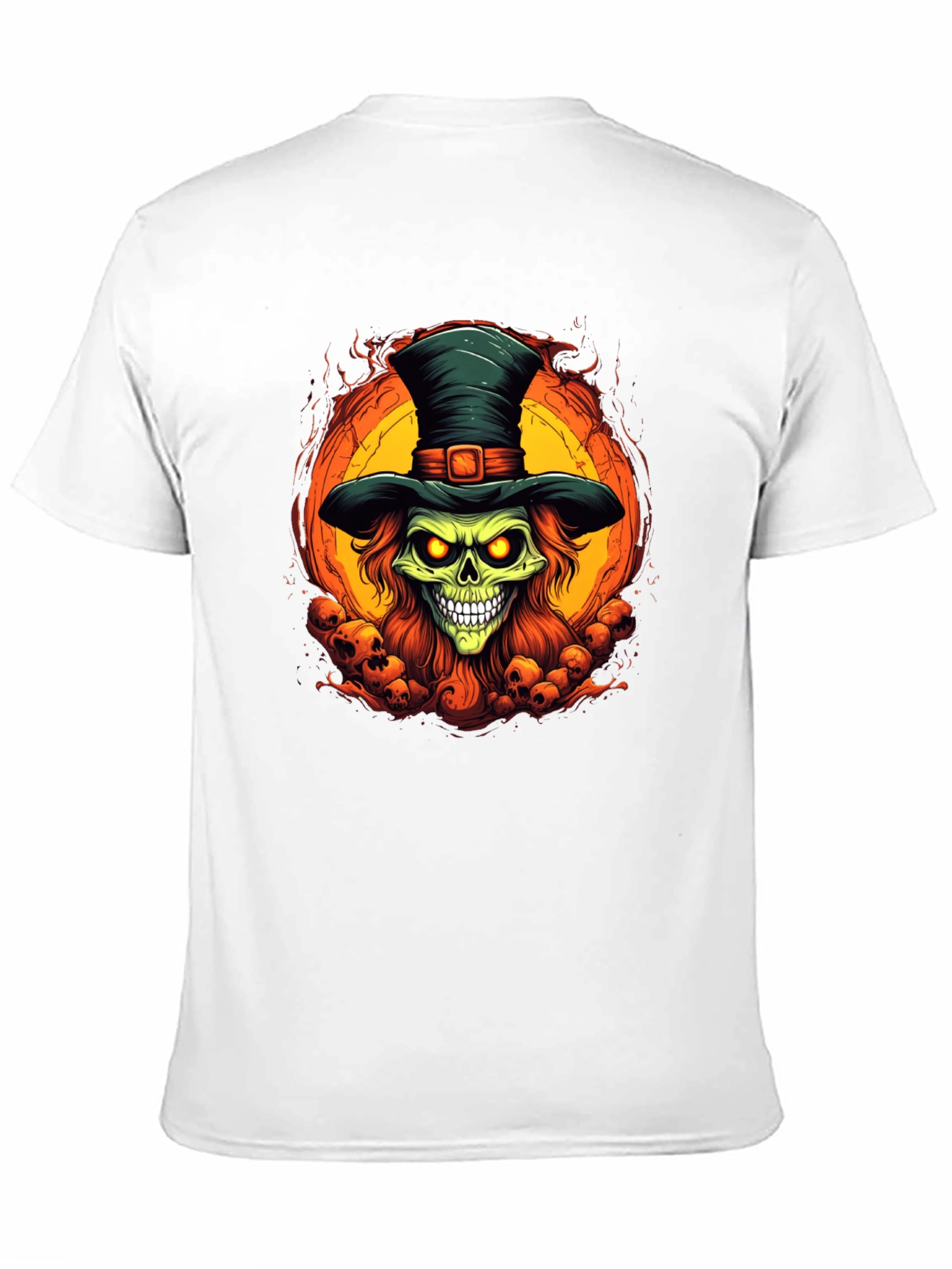 Skull Top Hat Graphic Tee - Halloween Ready!