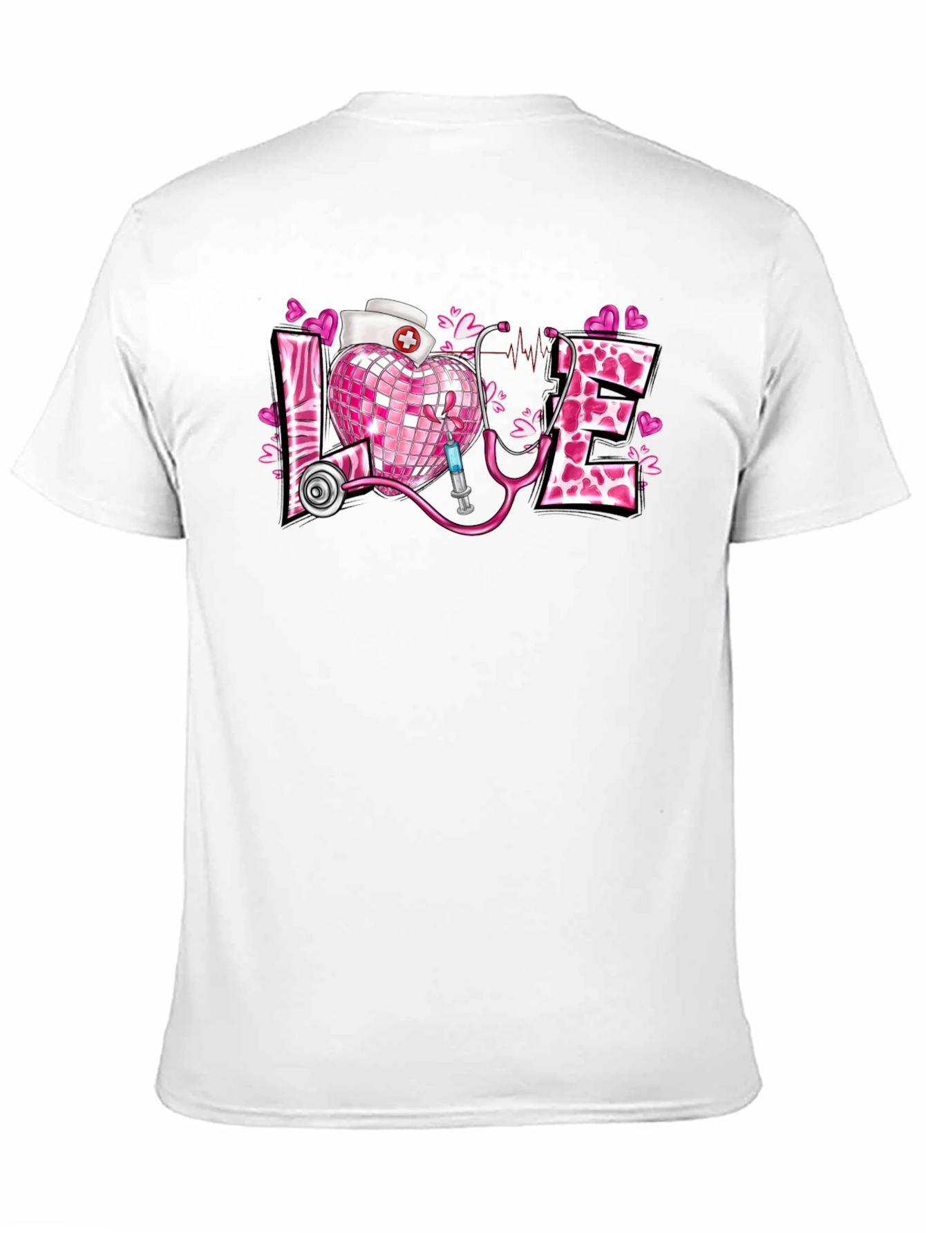 Nurse Love Heart Graphic T-Shirt
