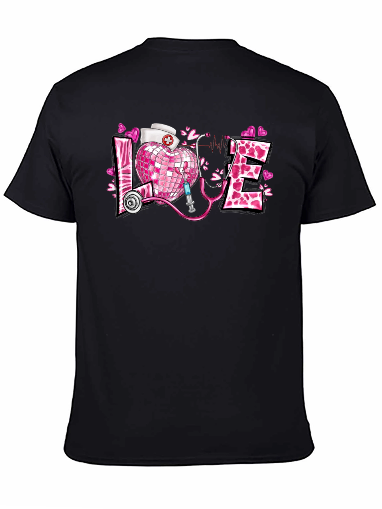 Nurse Love Heart Graphic T-Shirt