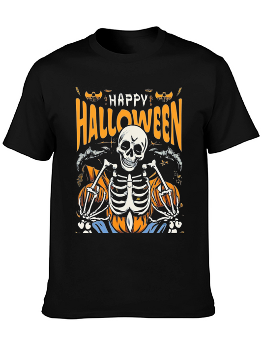 Happy Halloween Skeleton Graphic Tee