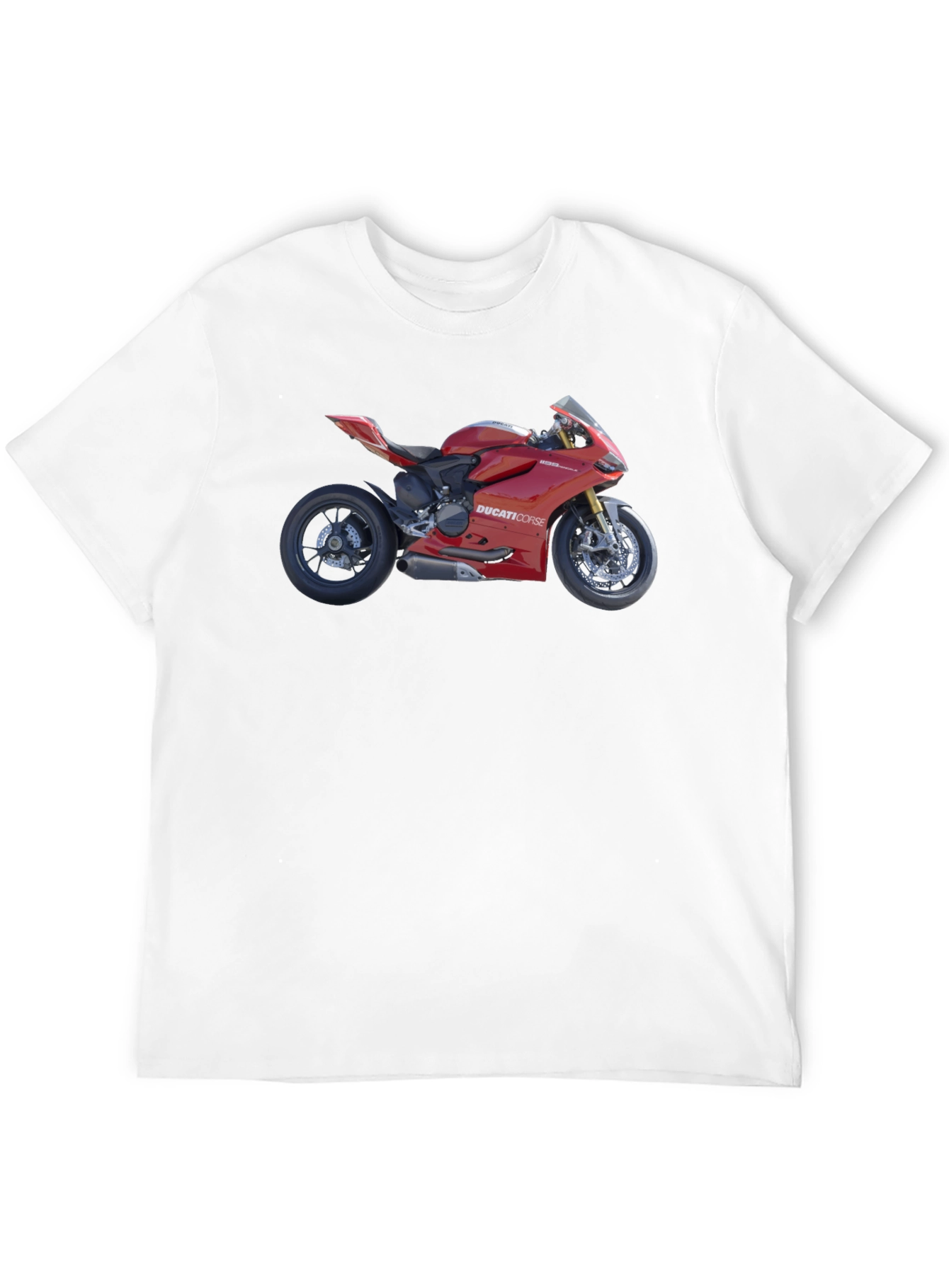 Ducati Motorcycle Graphic Tee - Black Cotton T-Shirt