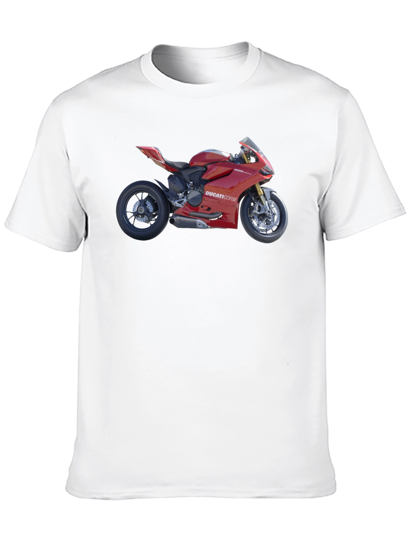 Ducati Motorcycle Graphic Tee - Black Cotton T-Shirt