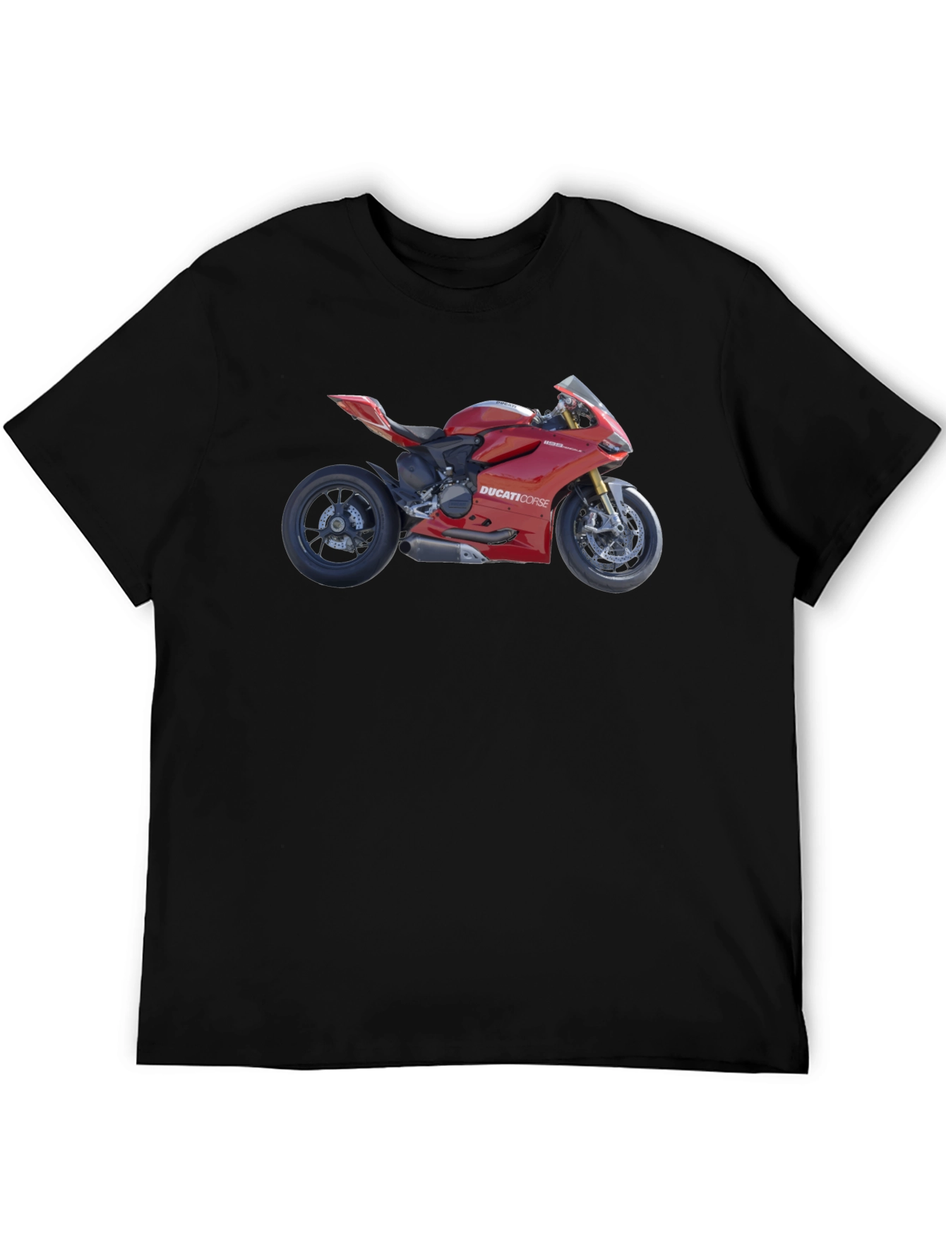 Ducati Motorcycle Graphic Tee - Black Cotton T-Shirt
