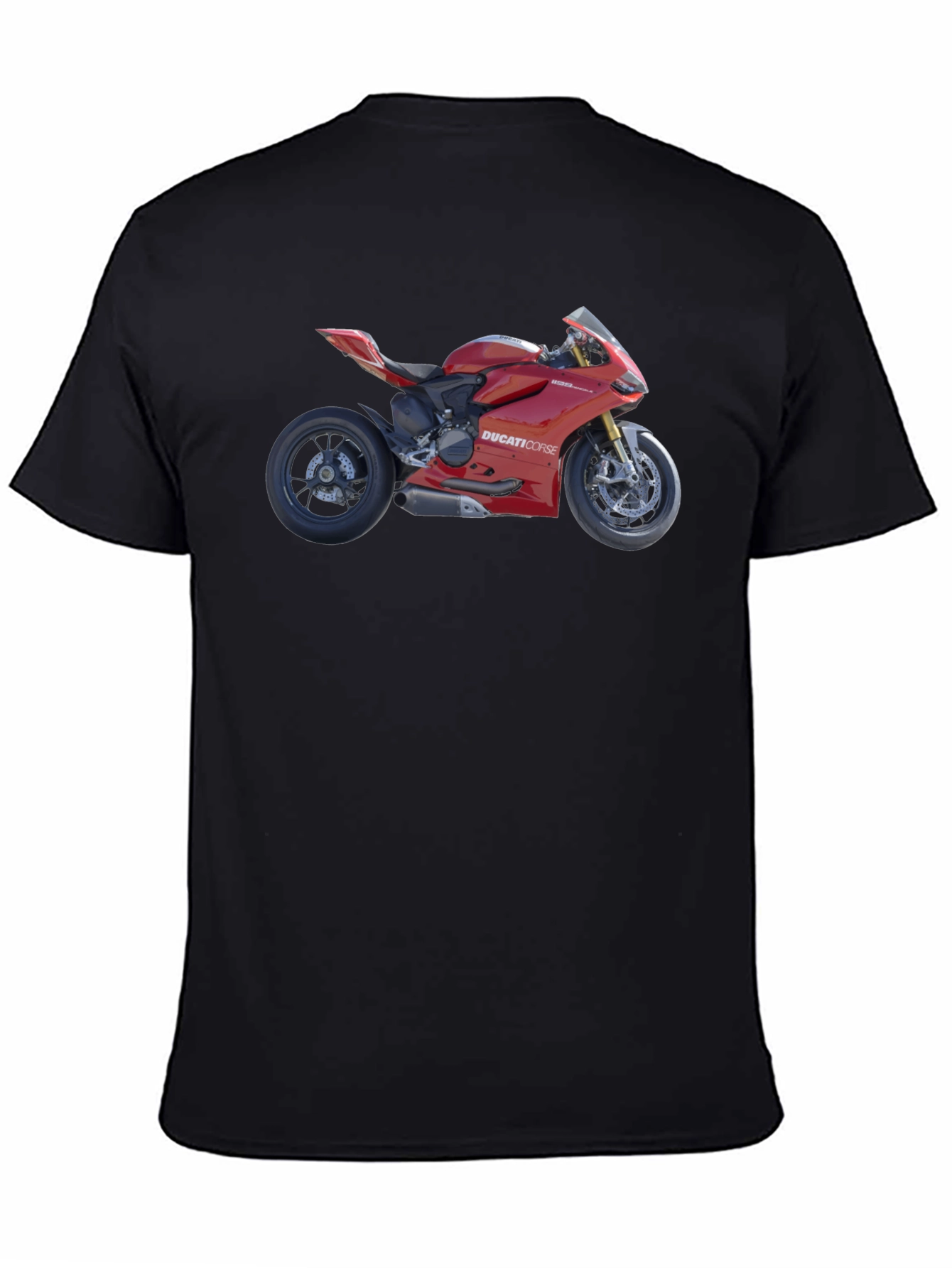 Ducati Motorcycle Graphic Tee - Black Cotton T-Shirt