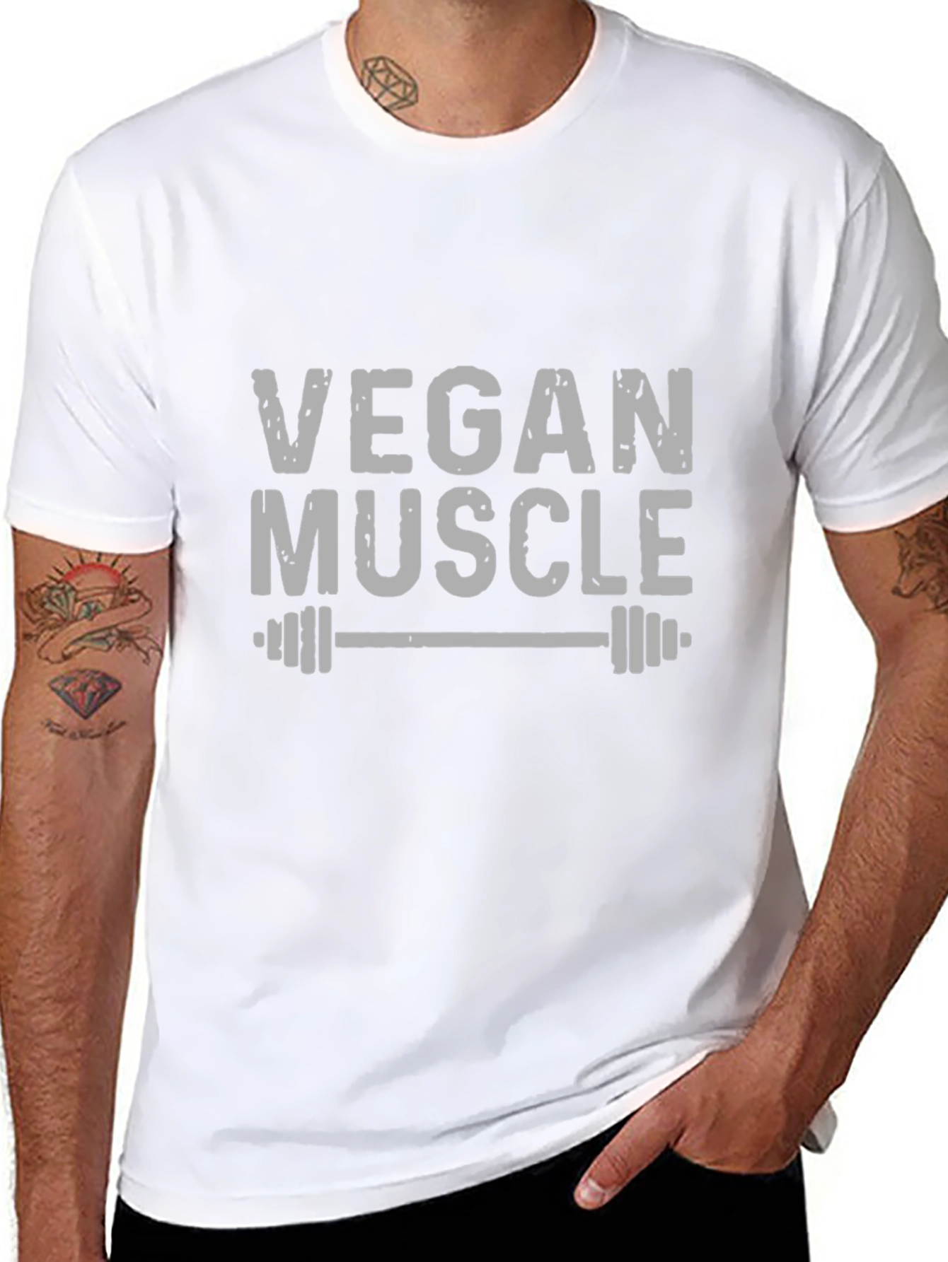 Vegan Muscle Graphic T-Shirt - Workout Apparel