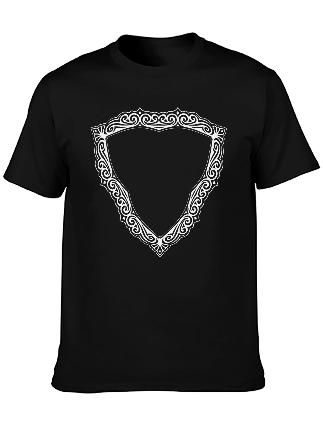 Ornamental Shield Graphic Tee - Black
