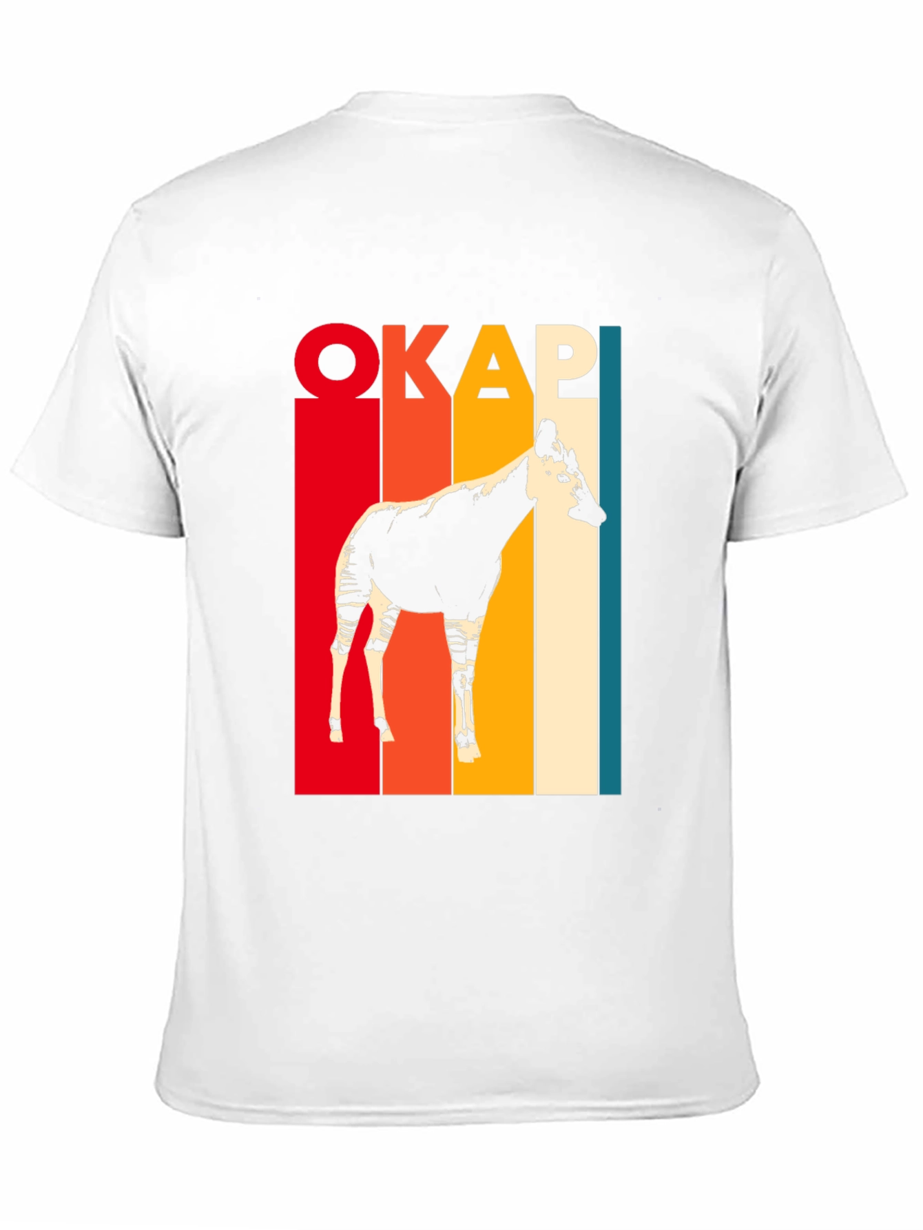 Retro Okapi Graphic Tee - Stylish Animal Lover T-Shirt
