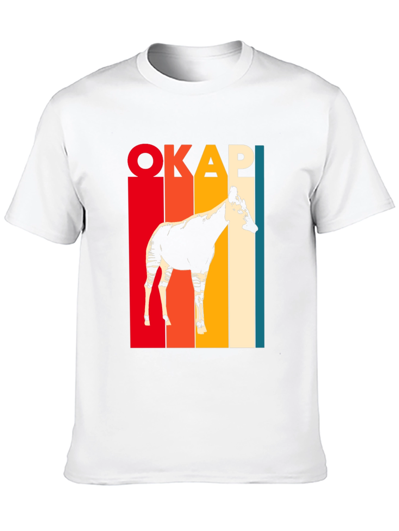 Retro Okapi Graphic Tee - Stylish Animal Lover T-Shirt