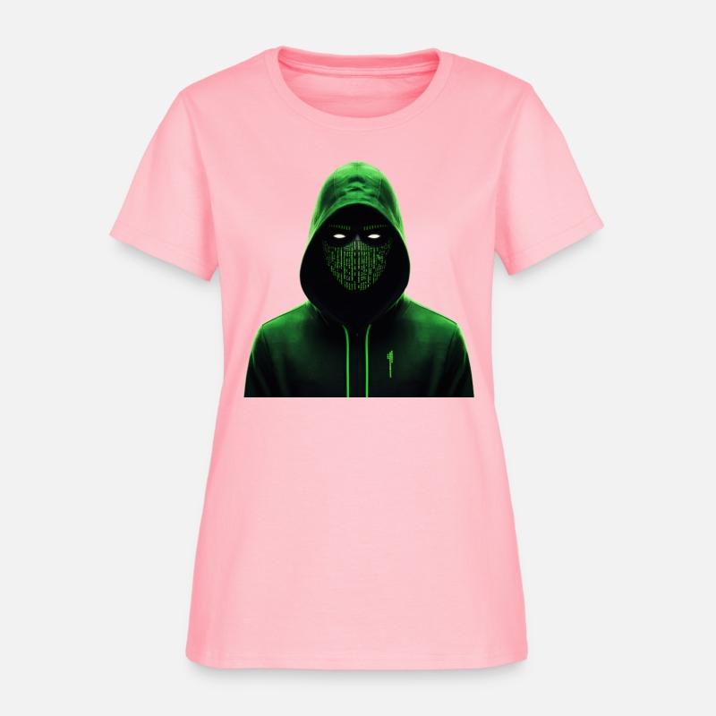 Hacker Masked Figure - Cyber Culture T-Shirt