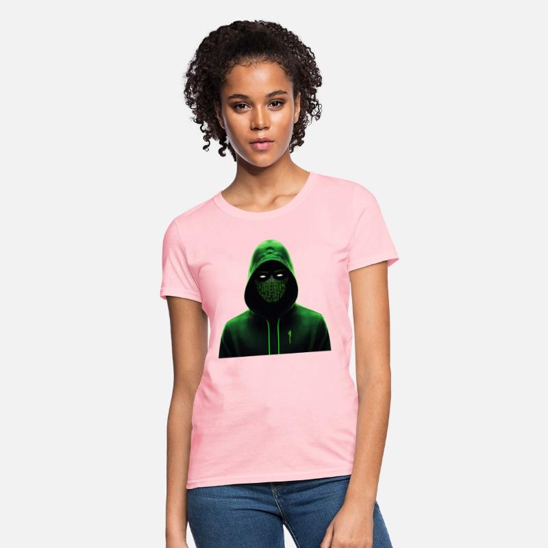Hacker Masked Figure - Cyber Culture T-Shirt