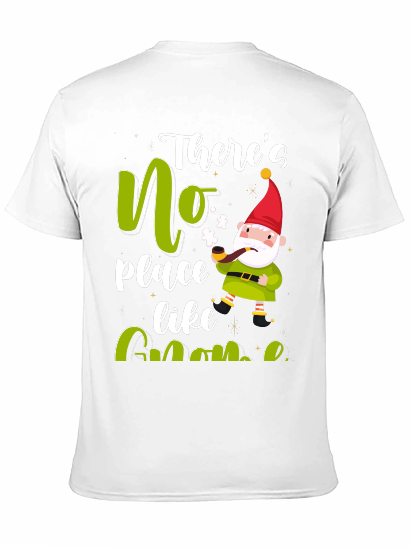 Theres No Place Like Gnome Black T-Shirt