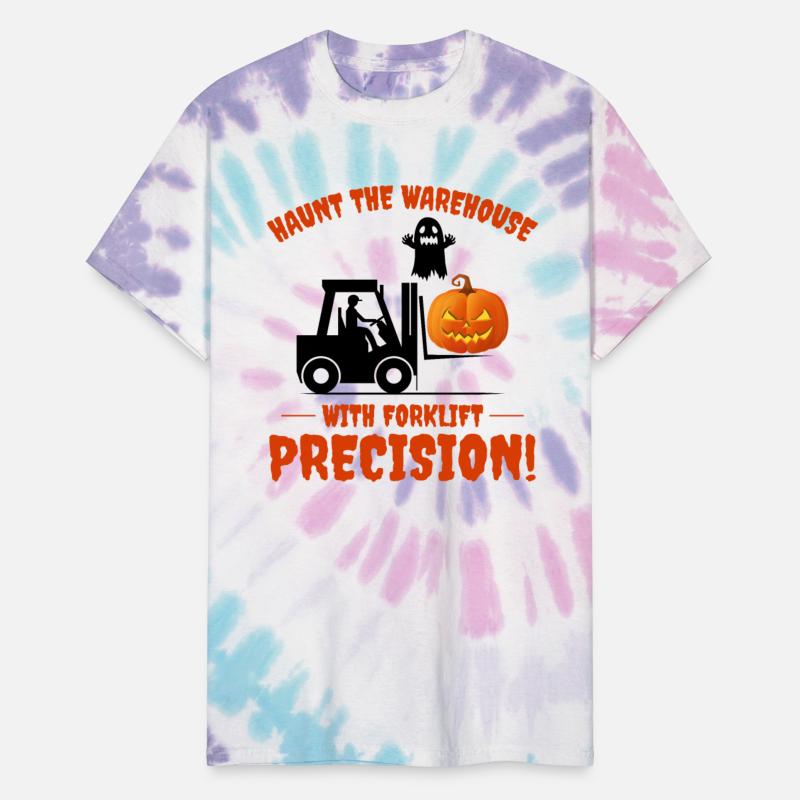 Halloween Ghost Forklift Operator Heavy Equipment