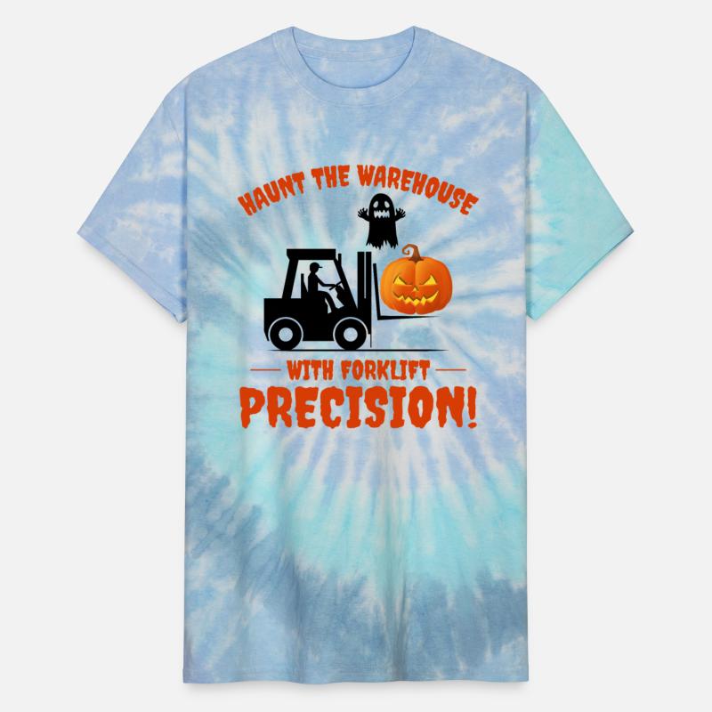 Halloween Ghost Forklift Operator Heavy Equipment