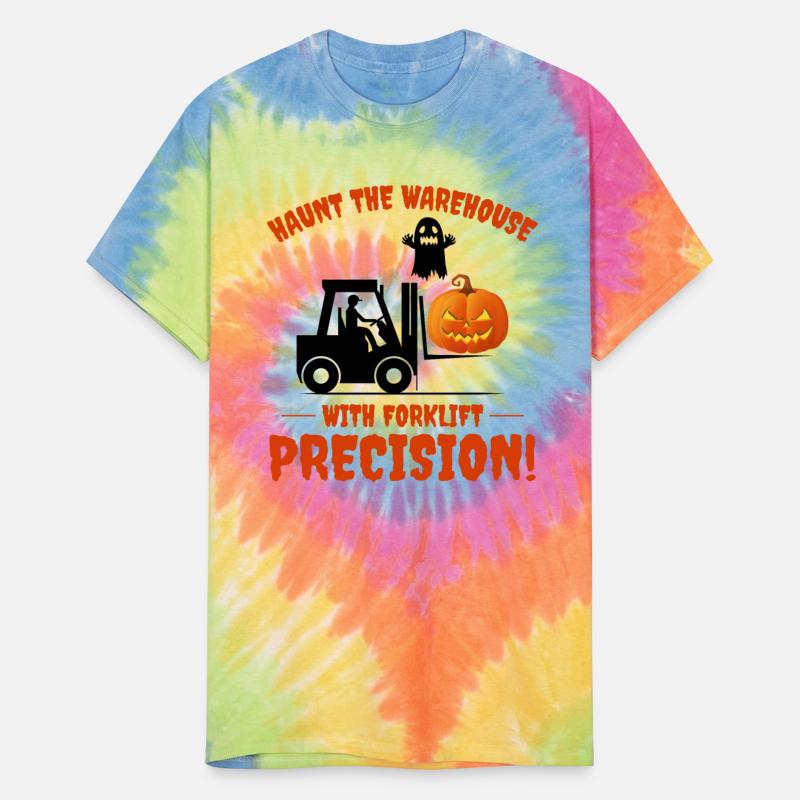 Halloween Ghost Forklift Operator Heavy Equipment