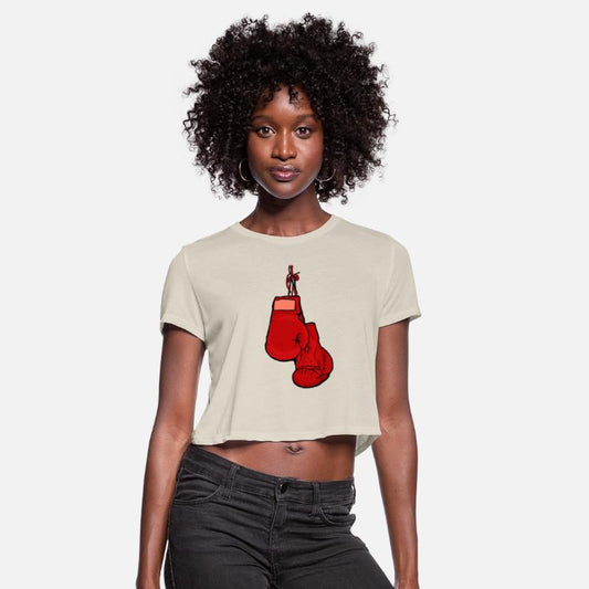 Hanging Red Boxing Gloves
