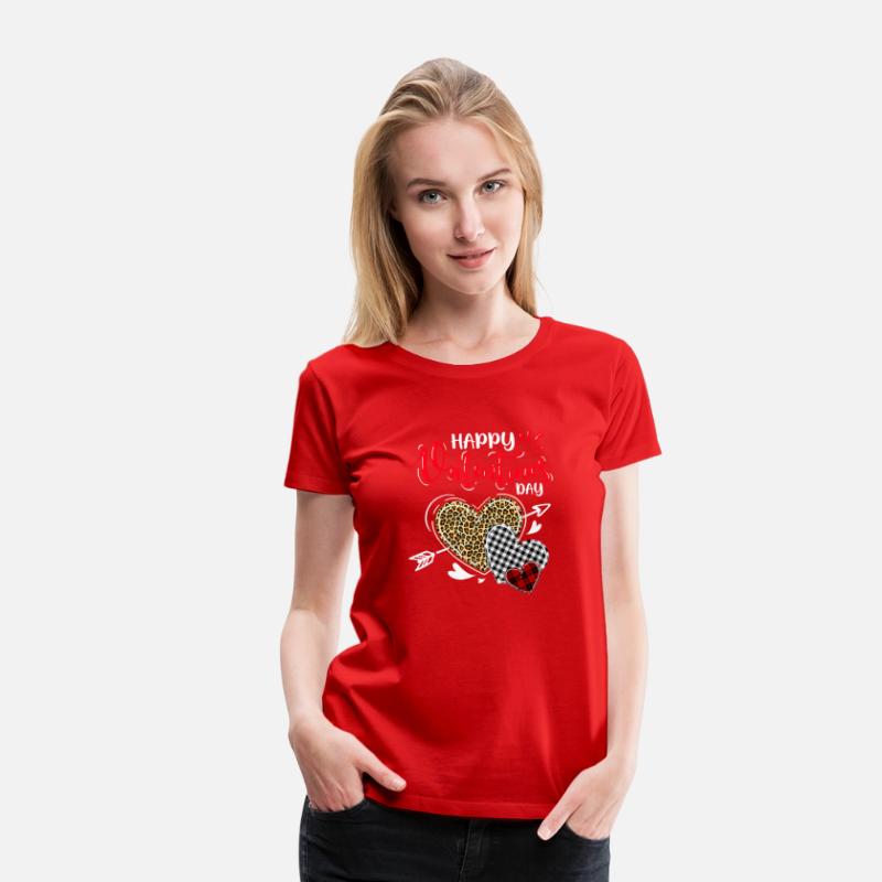 Happy Valentines Day Leopard Butiflo Plaid Red Hea